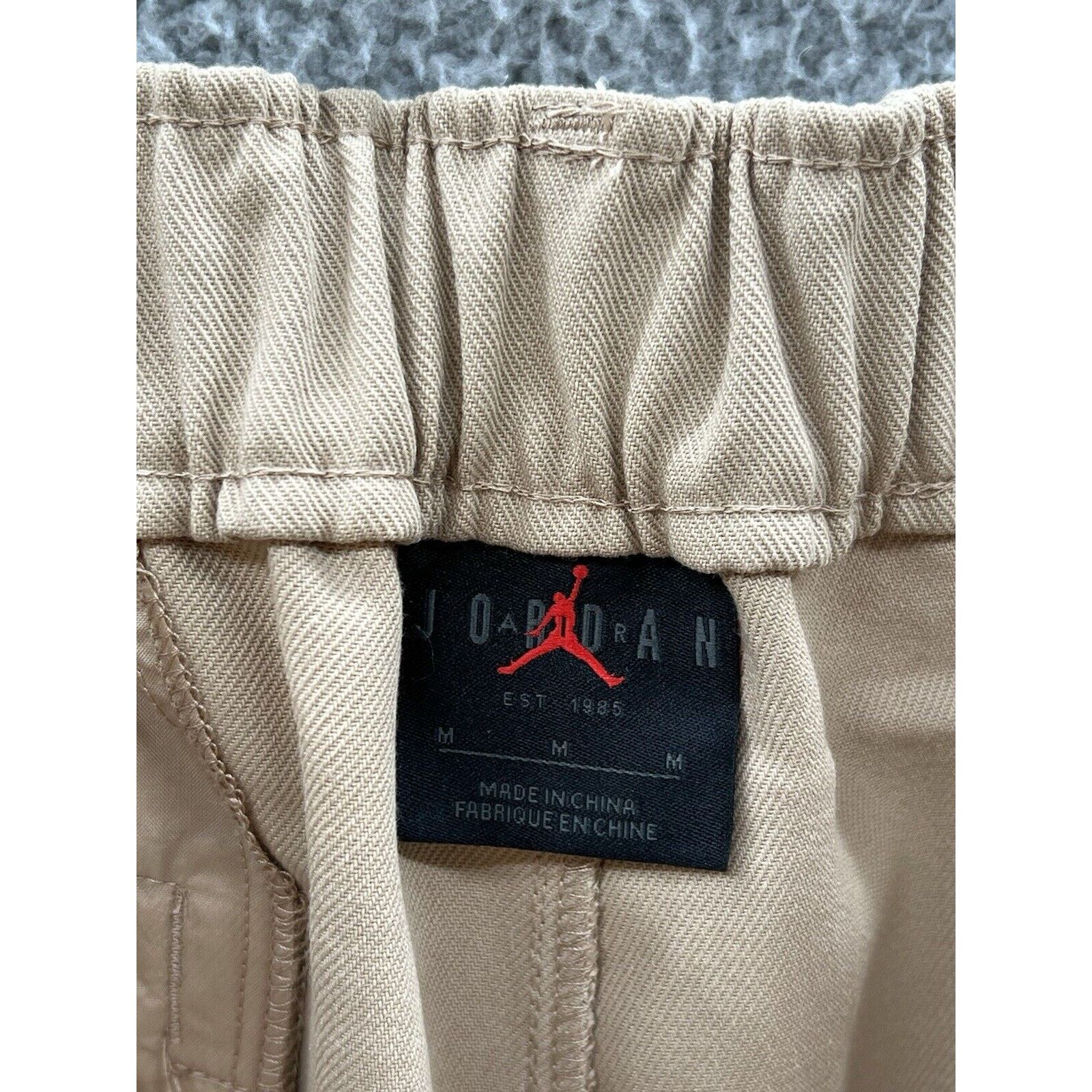 Nike Air Jordan Woven Pleated Pants Size Medium Tan FN5446-244 Size 28" / US 6 / IT 42 - 3 Thumbnail