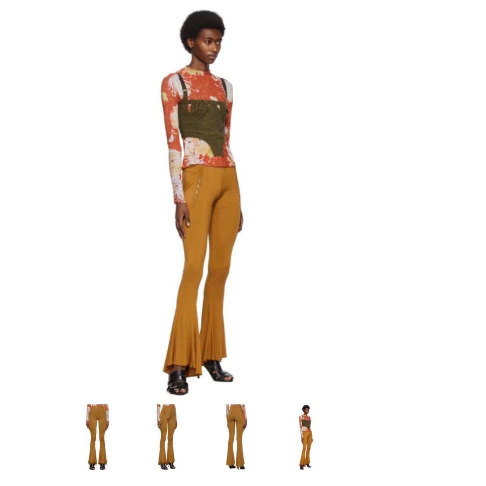 Designer tan charlotte knowles / knwls ghater trousers Size 28" / US 6 / IT 42 - 2 Thumbnail