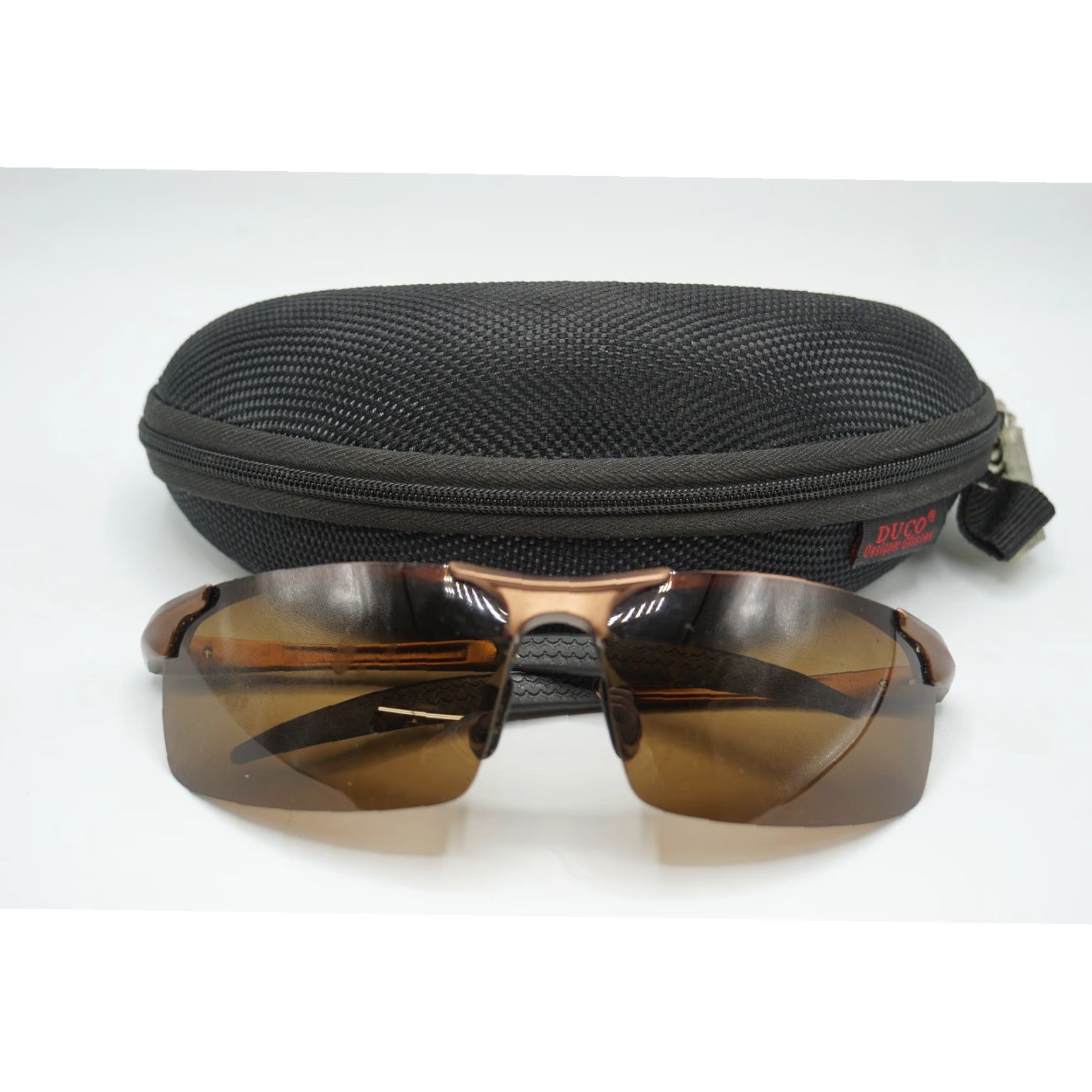 Vintage VINTAGE Duco Wrap Around Amber Brown Glasses DC 8177S Sunglasses Men DC8177S Brown Amber 90s Size ONE SIZE - 2 Thumbnail