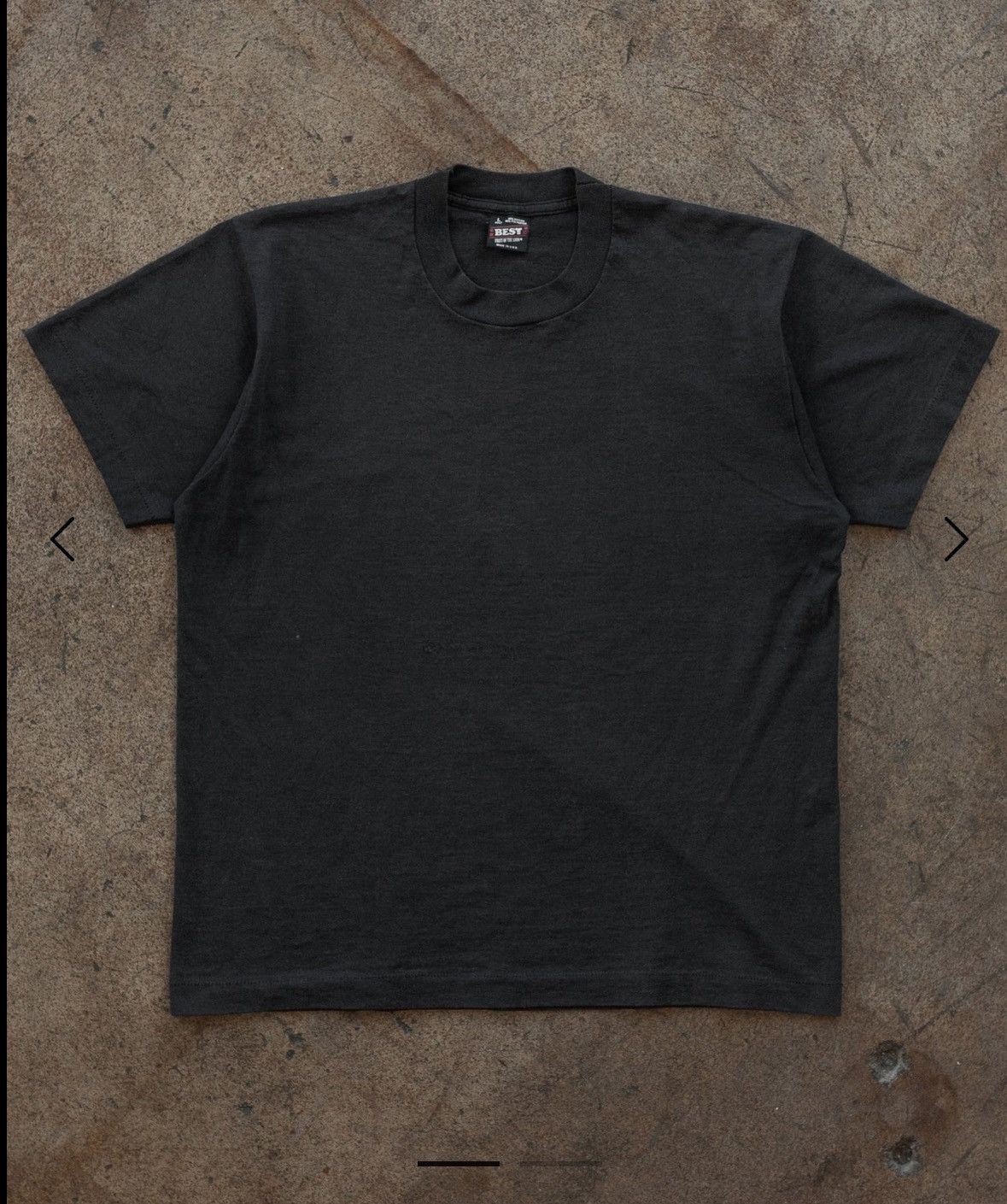 Fruit Of The Loom Vintage SINGLE STITCHED BLACK BLANK TEE - 1990S Size US L / EU 52-54 / 3 - 1 Thumbnail