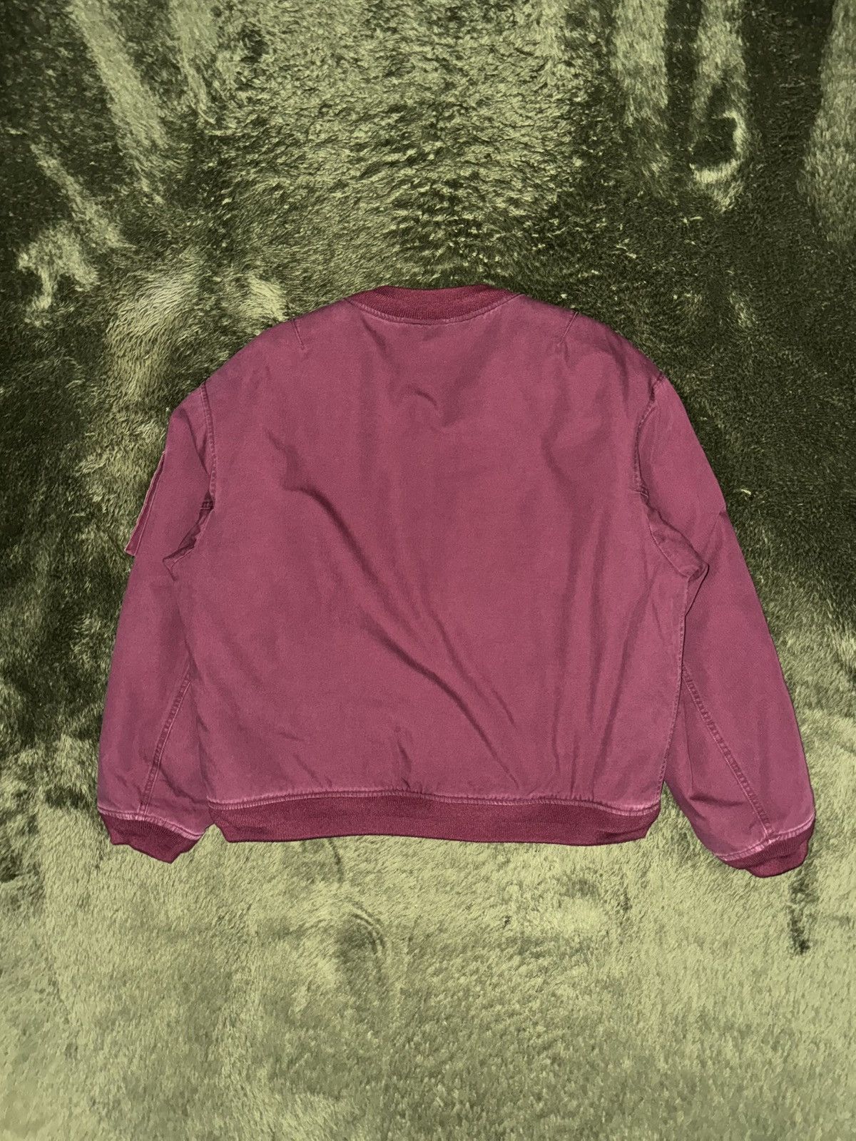 Nike [XXL] Nike Life Woven Washed Flight Jacket Maroon (Asia) Size US XXL / EU 58 / 5 - 7 Thumbnail