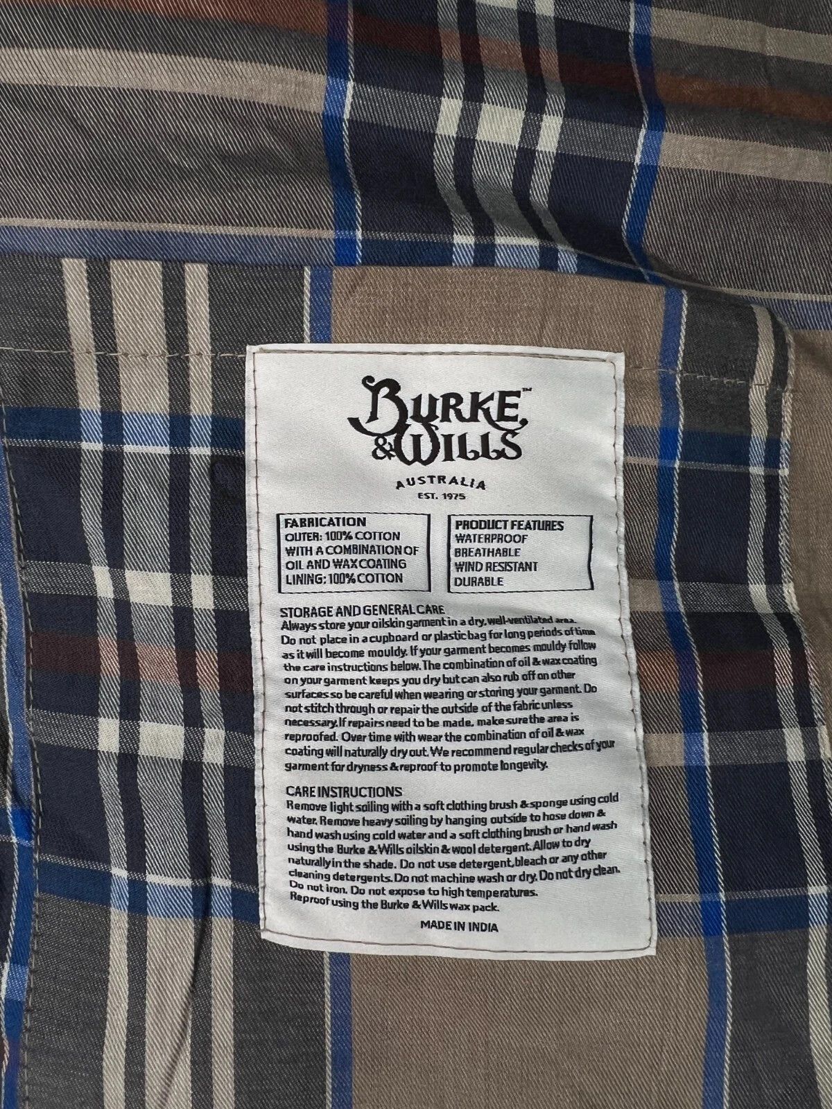 Other Burke & Wills Australia Biker Waxed Oil Belted Jacket Size XXL / US 16-18 / IT 52-54 - 15 Thumbnail