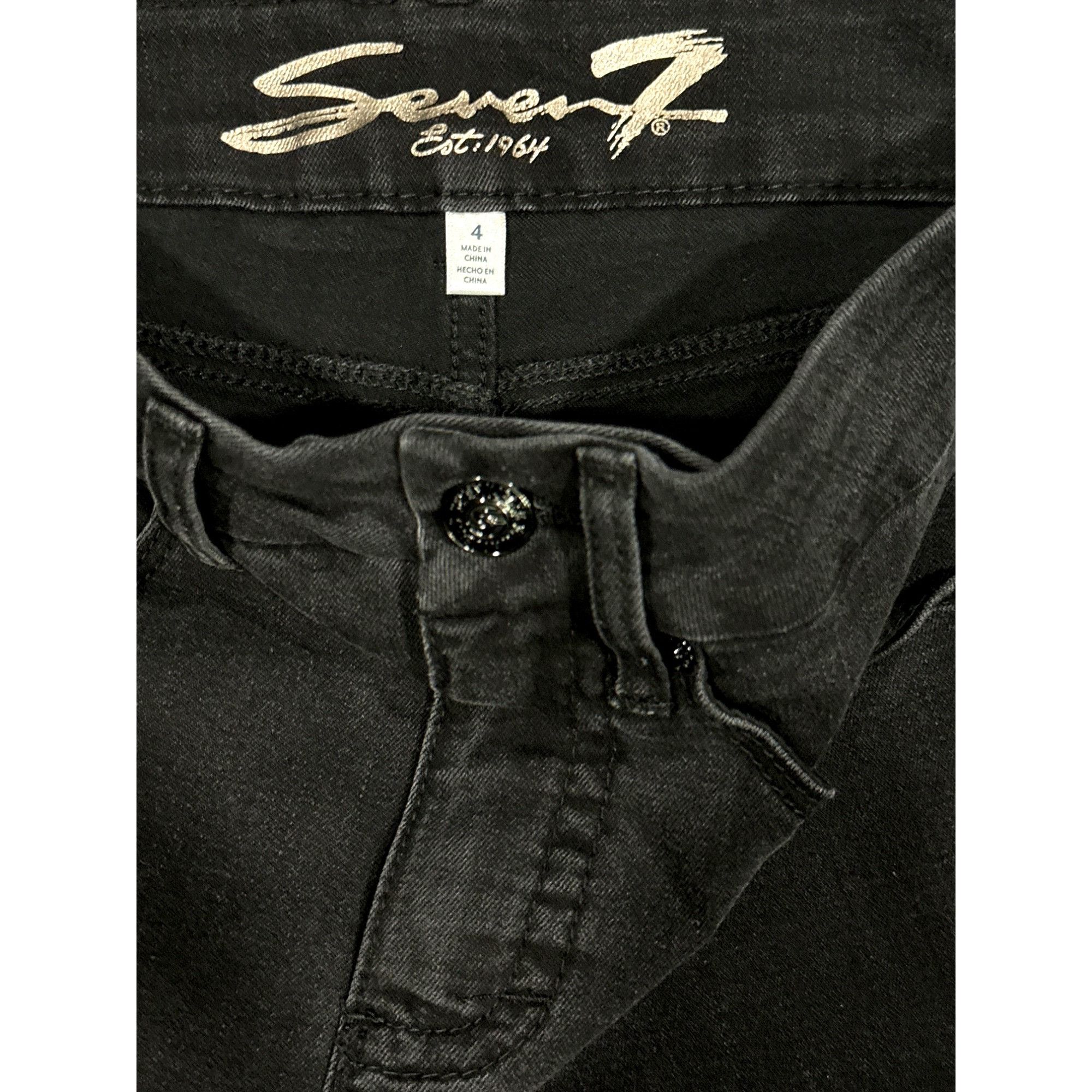 Seven 7 Seven7 Womens Black Tummyless High Rise Skinny Jeans Size 4 Size 27" / US 4 / IT 40 - 12 Thumbnail