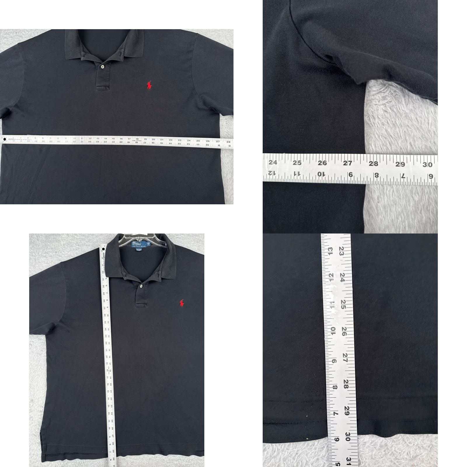 Ralph Lauren VINTAGE Ralph Lauren Polo Shirt Adult 2XL Black Cotton Short Sleeve Casual Sports Size US XXL / EU 58 / 5 - 8 Thumbnail