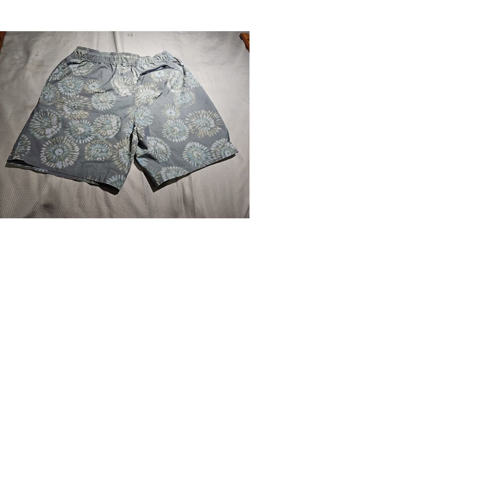 Toad&Co Toad&Co Shorts Men Large Blue Organic Cotton Blend Stretch Geometric Drawstring Size US 33 - 9 Thumbnail
