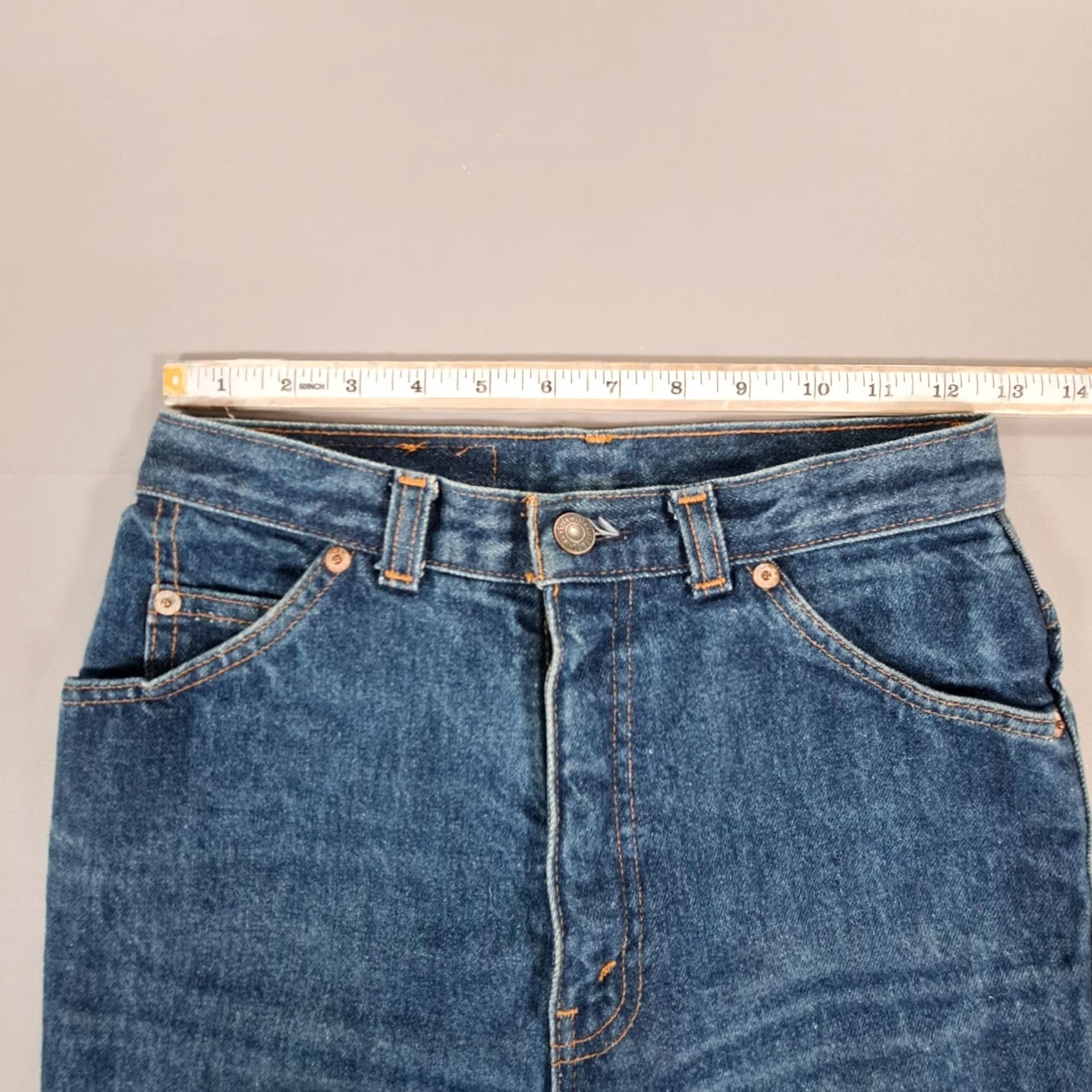 Levi's VINTAGE Levi's Womens Jeans Blue W26 L34 Orange Tab 80s 824 0216 Tapered Denim Jeans Womens Medium Blue 80s 826 Size 26" / US 2 / IT 38 - 4 Thumbnail