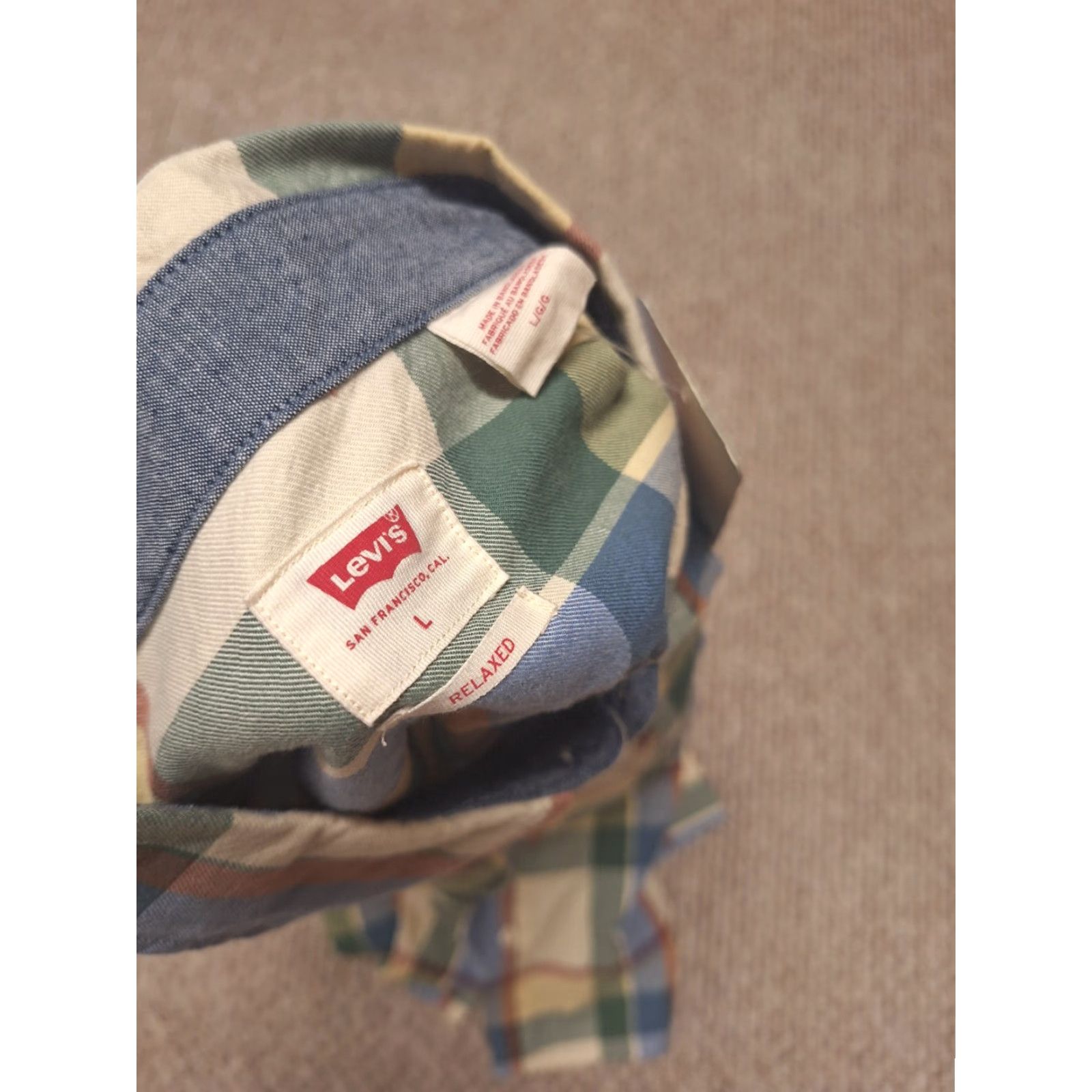 Levi's VINTAGE Levi's Men's The Worker Relaxed Fit Long Sleeve Shirt Sz L Plaid Flannel Nwt Size US L / EU 52-54 / 3 - 2 Thumbnail