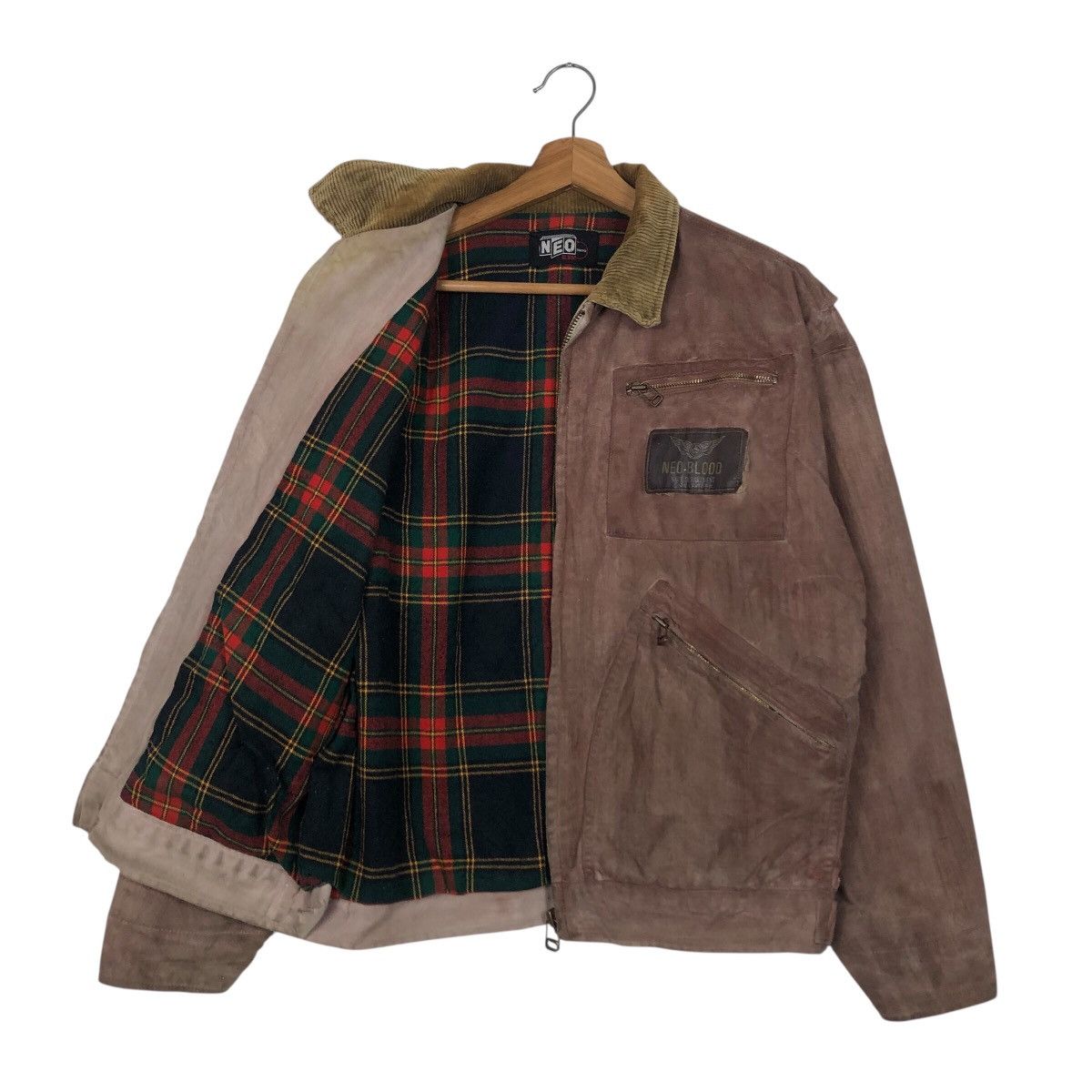 Japanese Brand 📌Vintage Leather Jacket Neo Blood Blanket Issey Miyake Size US M / EU 48-50 / 2 - 12 Thumbnail