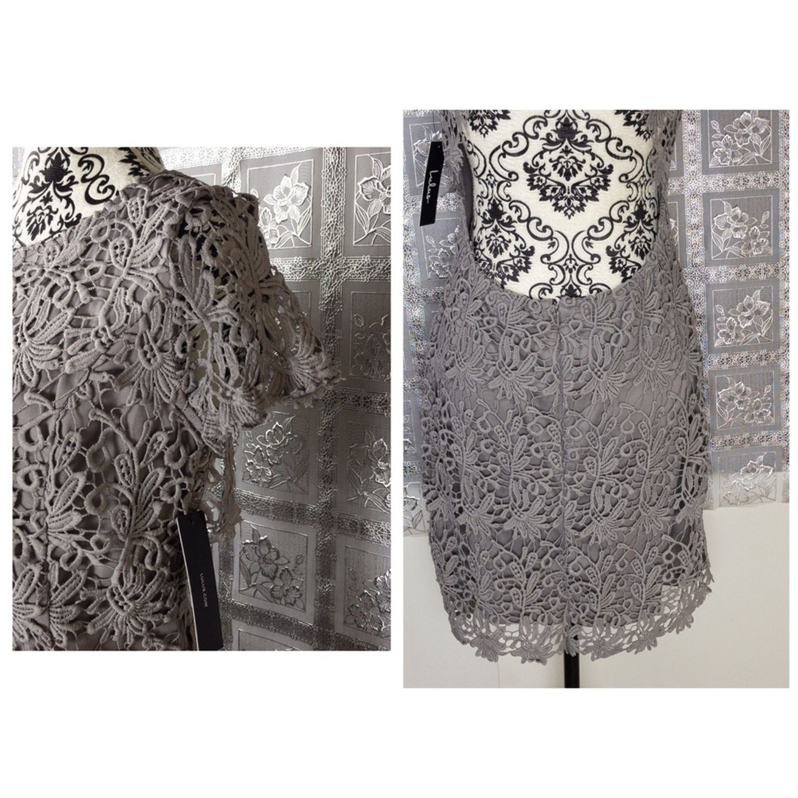 Lulus NWT Lulus Hidden Talent Floral Backless Grey Dress Size XL / US 12-14 / IT 48-50 - 7 Thumbnail