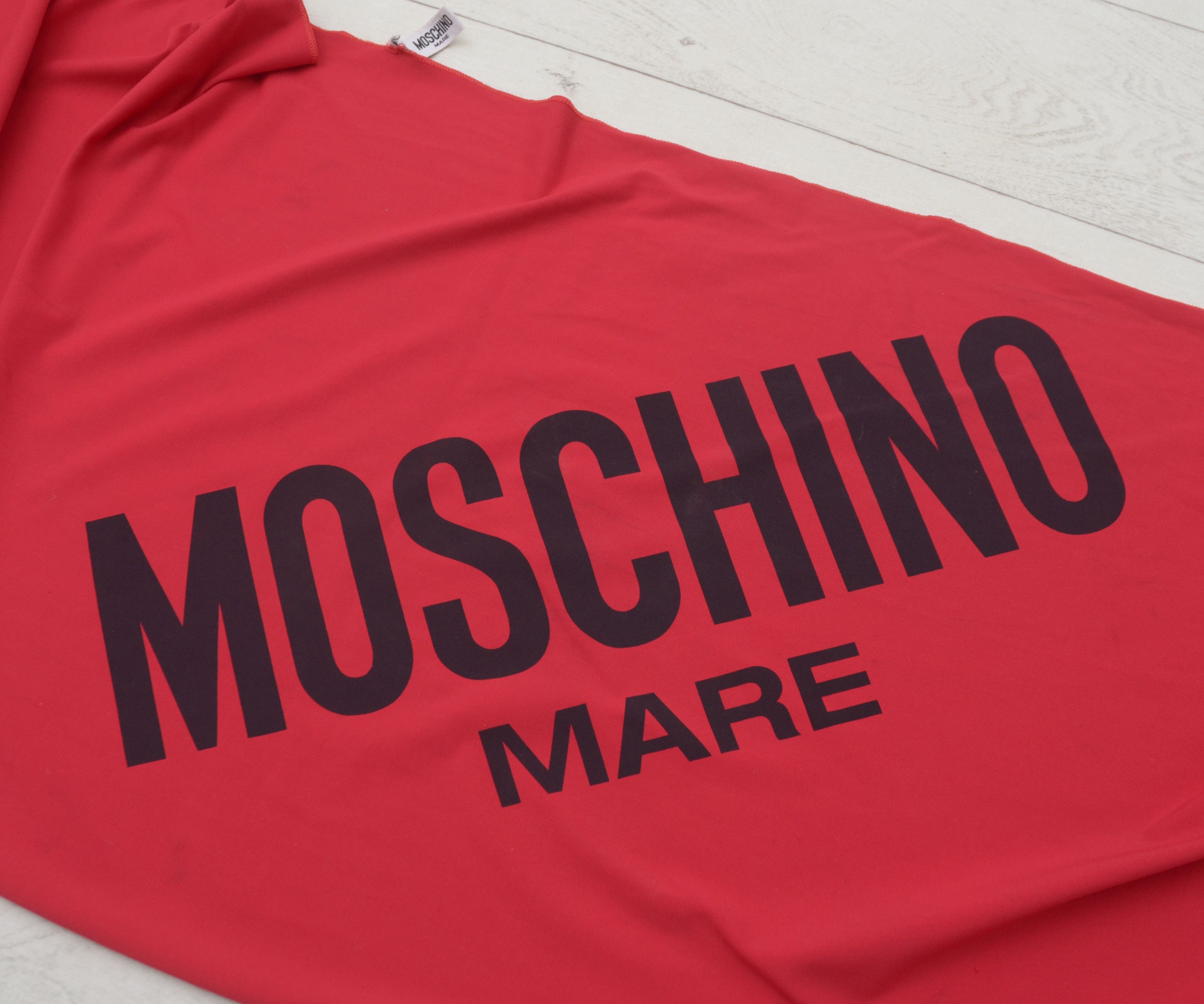 Moschino × Vintage Vintage Moschino Mare Pareo Red Big Logo Beachwear Size ONE SIZE - 2 Thumbnail