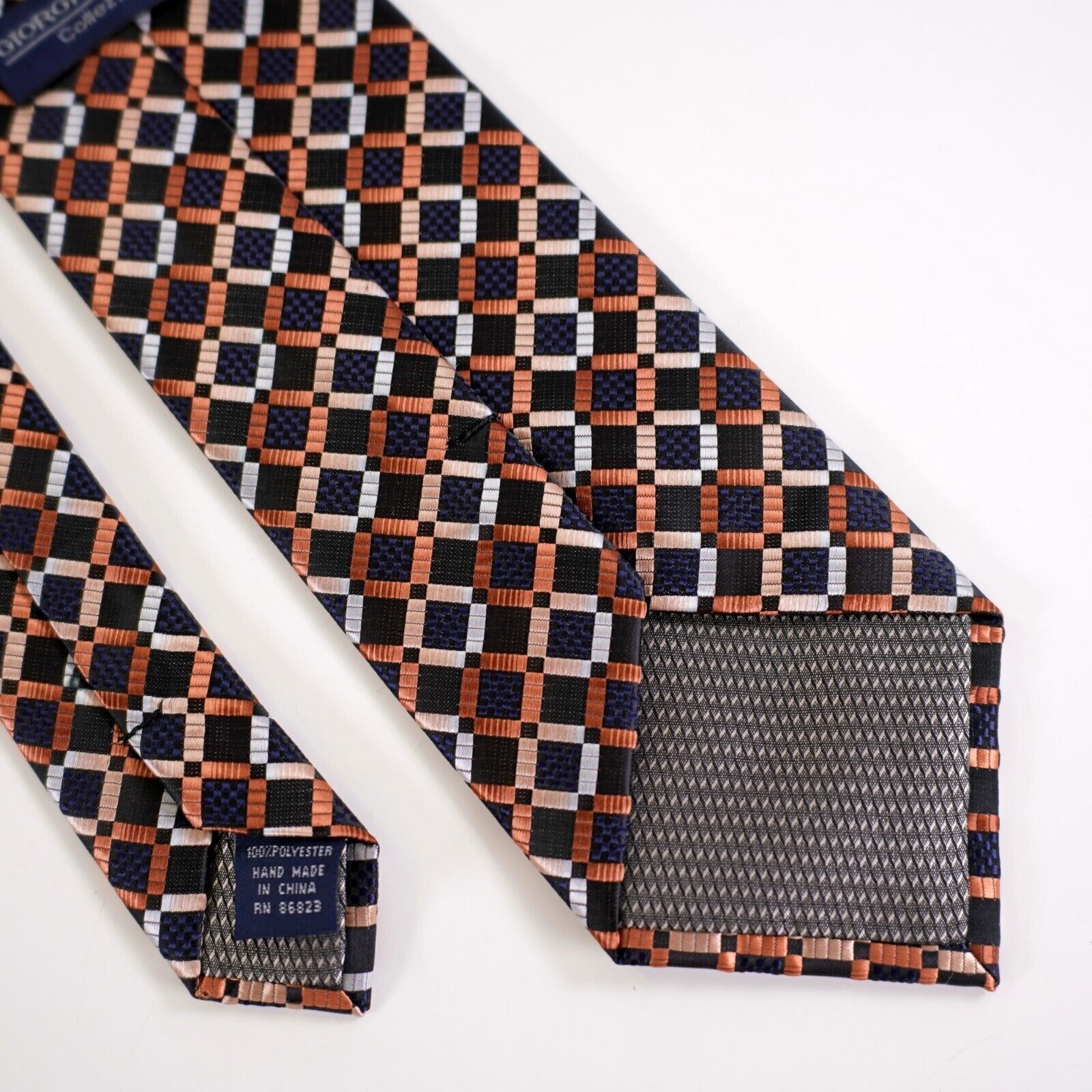 Giorgio Brutini Giorgio Brutini Gray Bronze Blue Geometric Woven Polyester T Size ONE SIZE - 7 Thumbnail