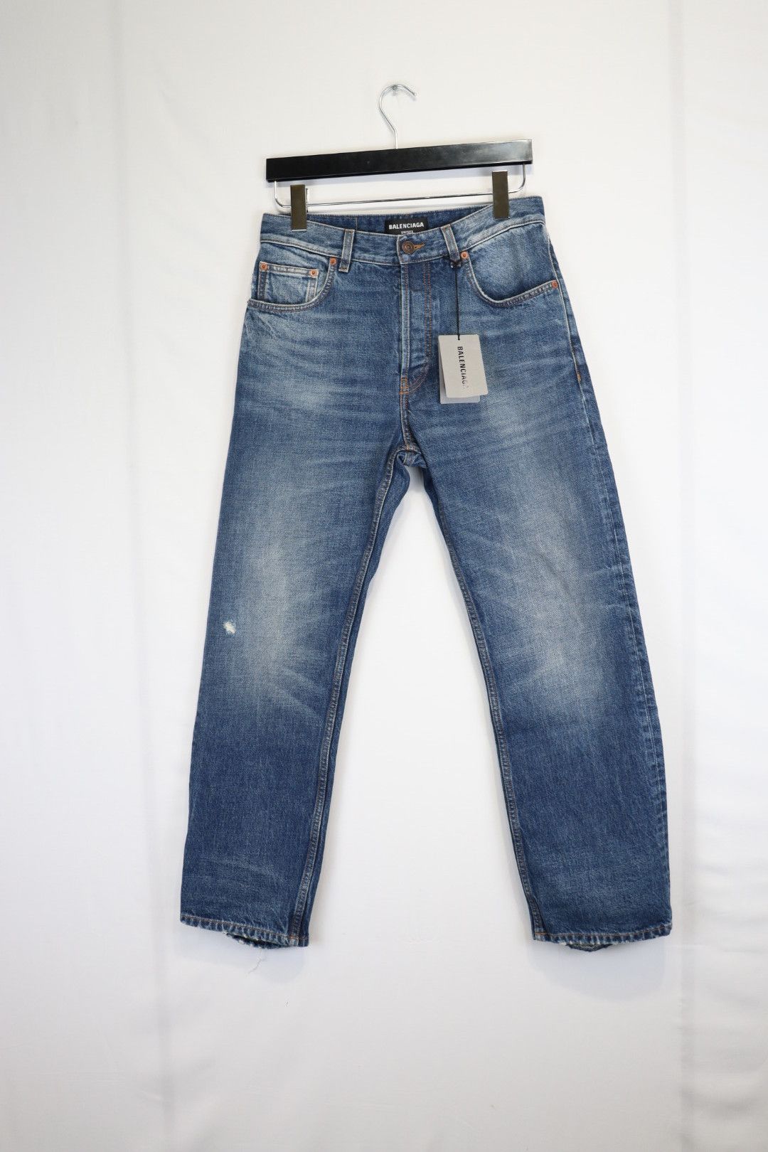 image of Balenciaga O1Rshd1 Denim Jeans In Blue, Men's (Size 30)