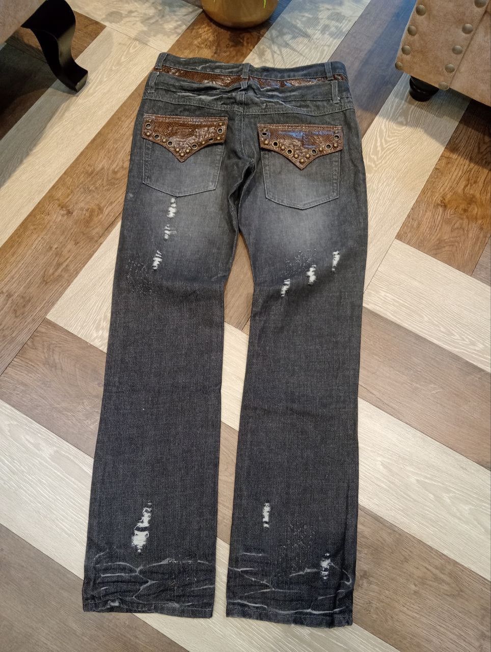 If Six Was Nine JAPANESE DOUBLE WAIST STUDDED POCKET DENIM PANTS Size US 32 / EU 48 - 9 Thumbnail