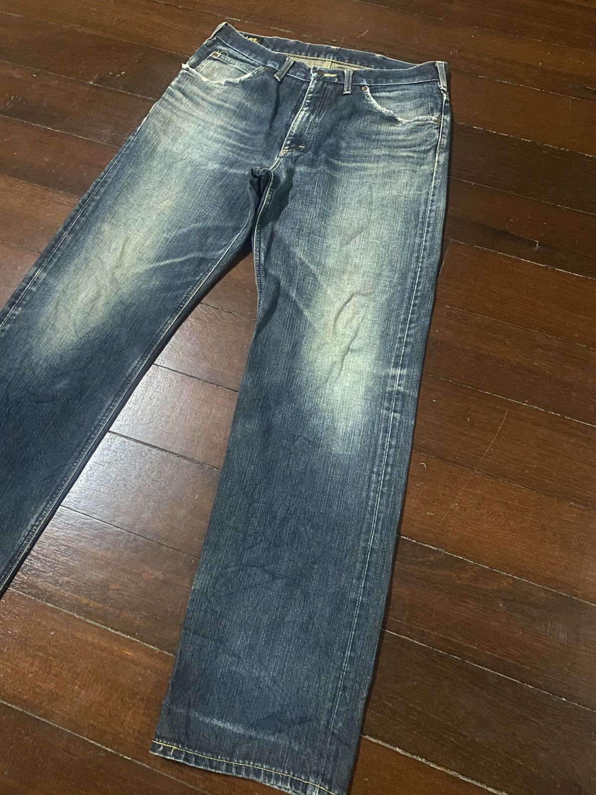Lee VINTAGE LEE RIDERS SELVEDGE RUSTY MUDWASH DISTRESSED DENIM Size US 35 - 4 Thumbnail