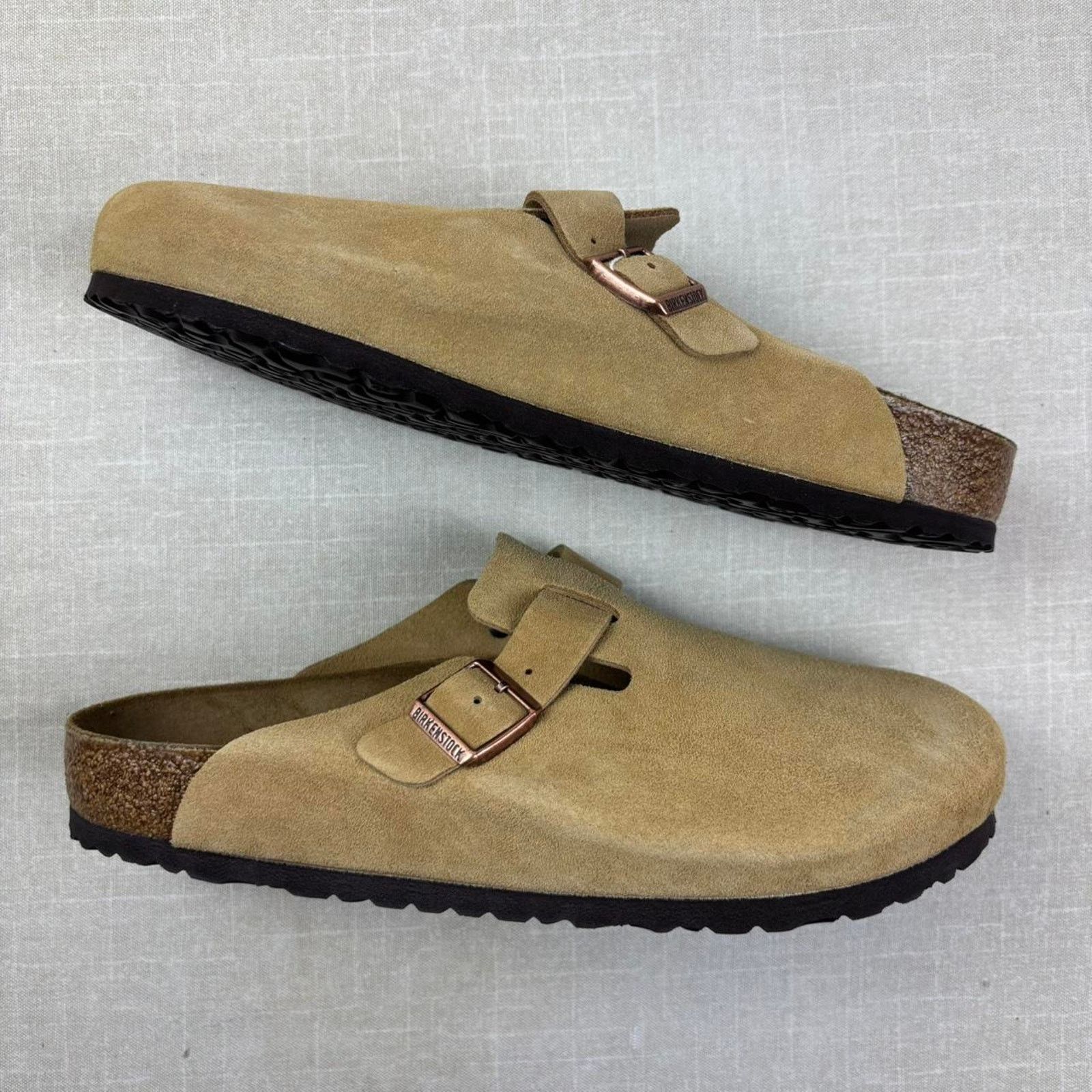 Birkenstock ☕️ 2023 Birkenstock Boston Suede “Latte Cream” 13M Size US 13 / EU 46 - 2 Thumbnail