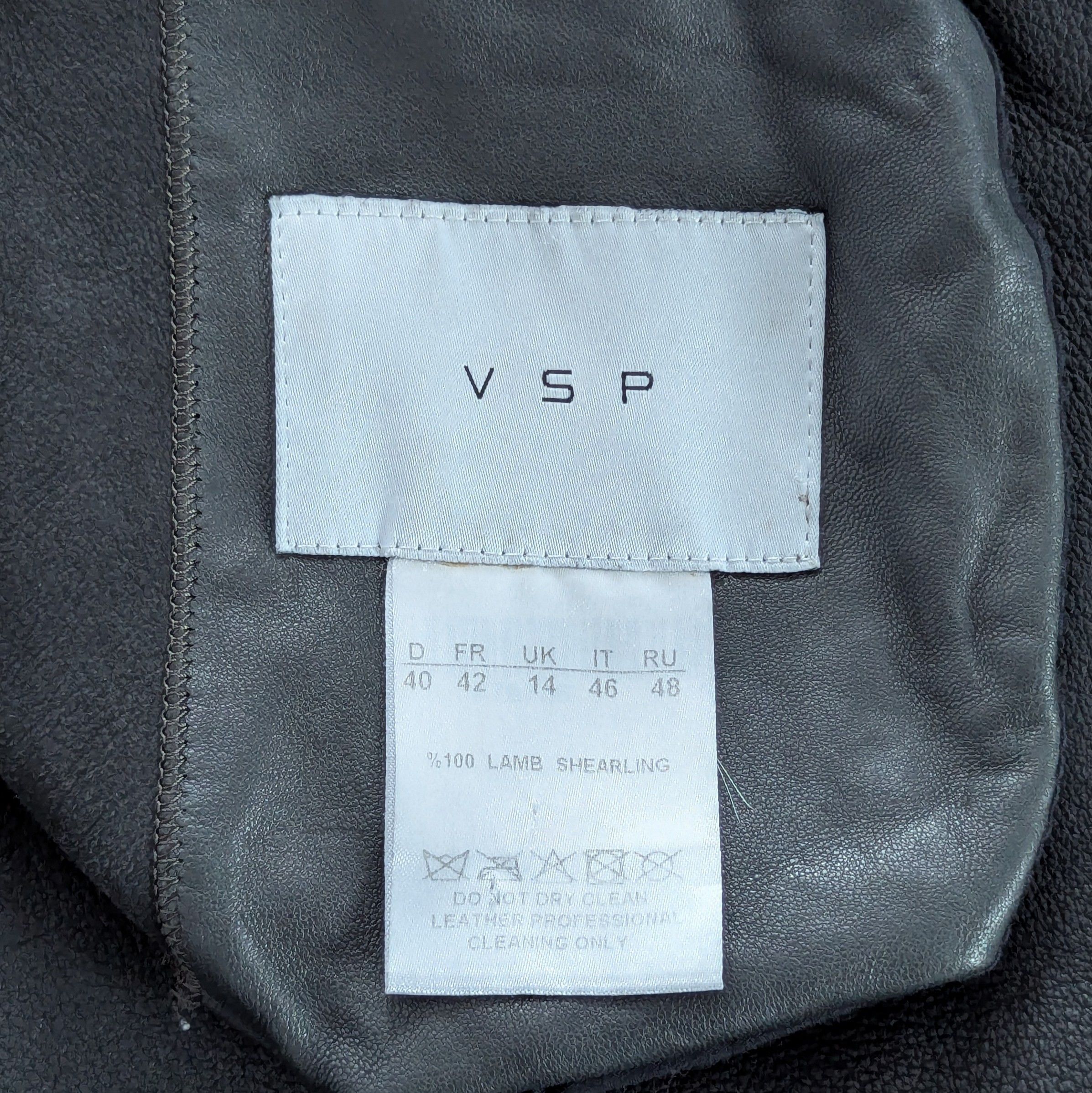 Leather VSP Women's Double Sided 100% Lamb Shearling Hooded Zip Coat Size L / US 10 / IT 46 - 18 Thumbnail