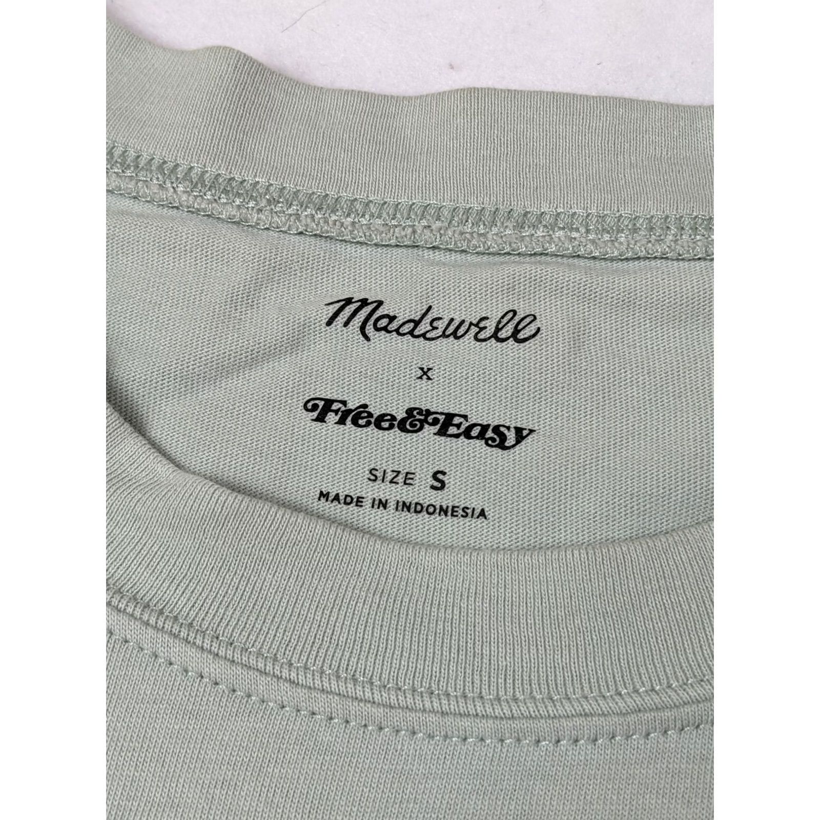 Madewell Madewell Pocket Tee Shirt Womens S Cotton Short Sleeve Light blue Solid Size 28" / US 6 / IT 42 - 5 Thumbnail