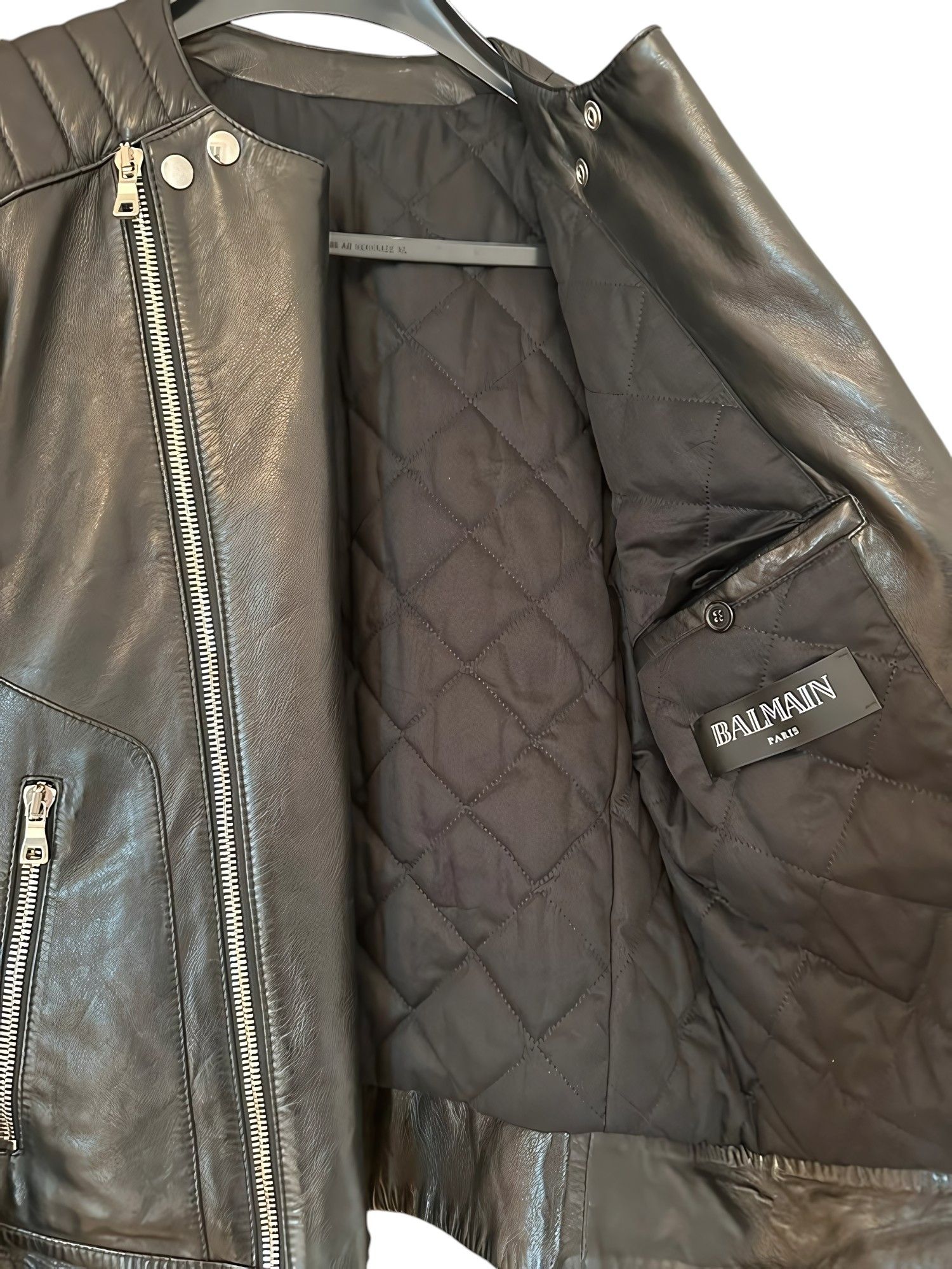 Balmain ICONIC LEATHER BIKER JACKET Size US M / EU 48-50 / 2 - 4 Thumbnail