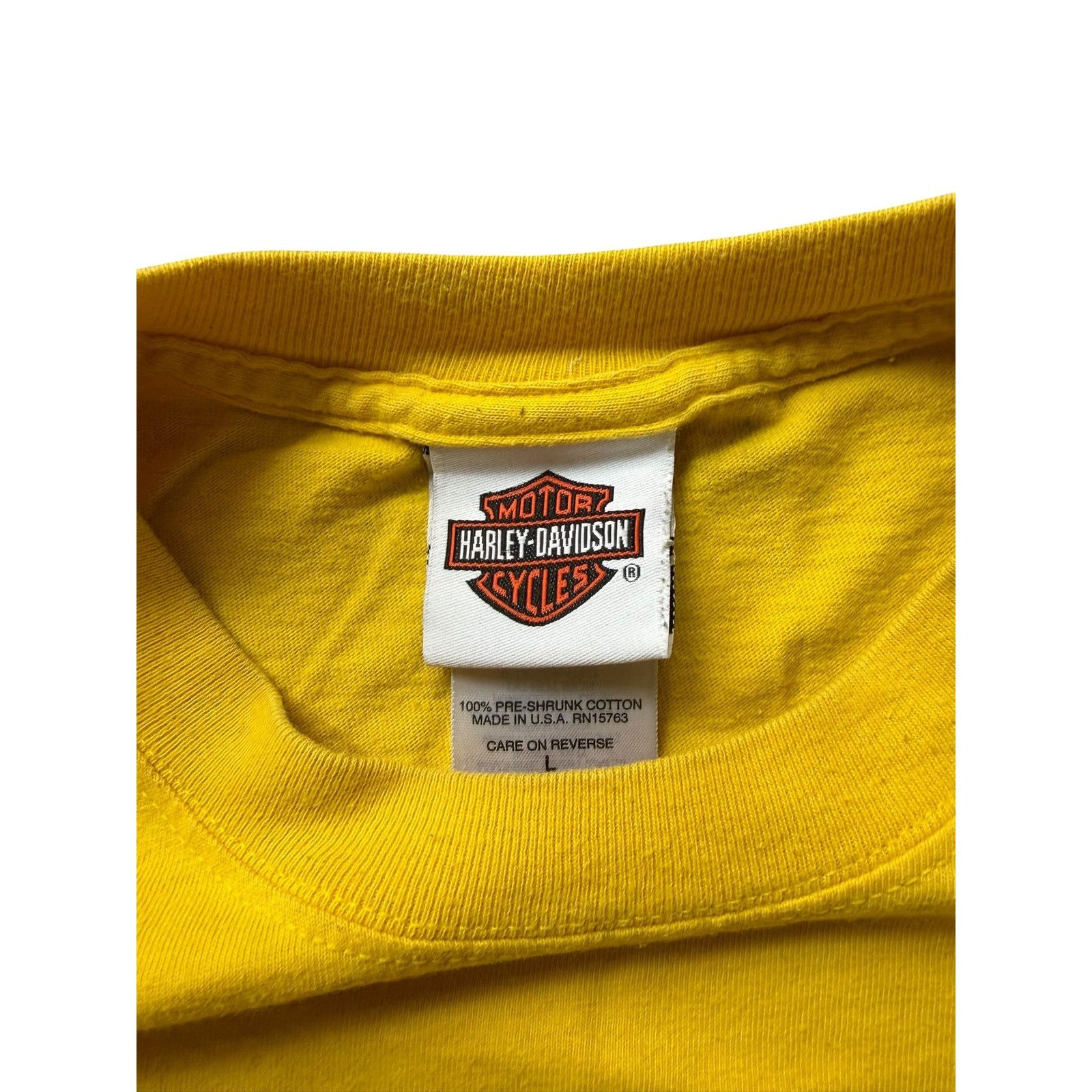 Harley Davidson Vintage Harley Davidson Yellow Long Sleeve Size US L / EU 52-54 / 3 - 5 Thumbnail