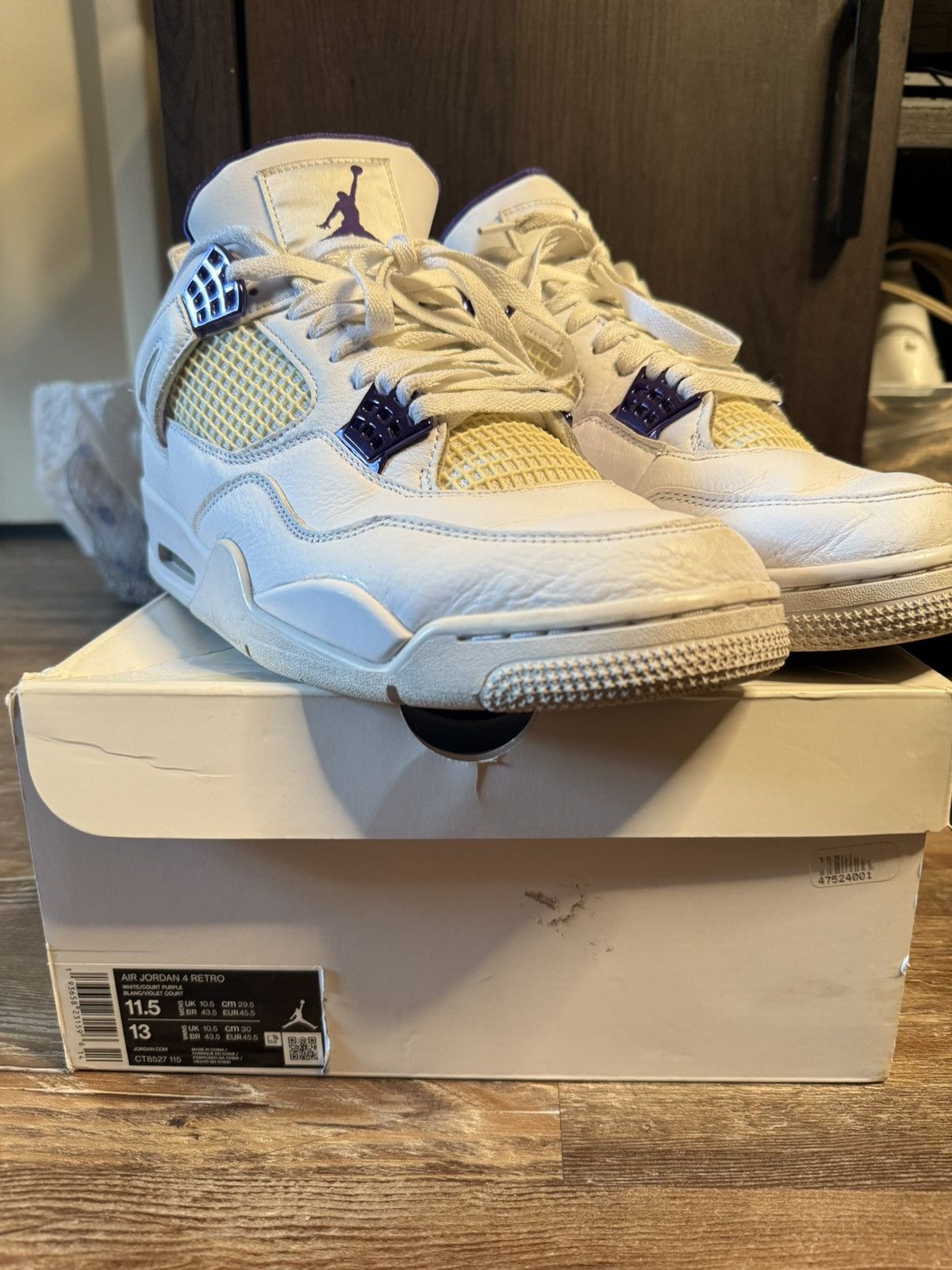 Jordan Brand JORDAN 4 RETRO | Metallic Purple Size US 11.5 / EU 44-45 - 8 Thumbnail
