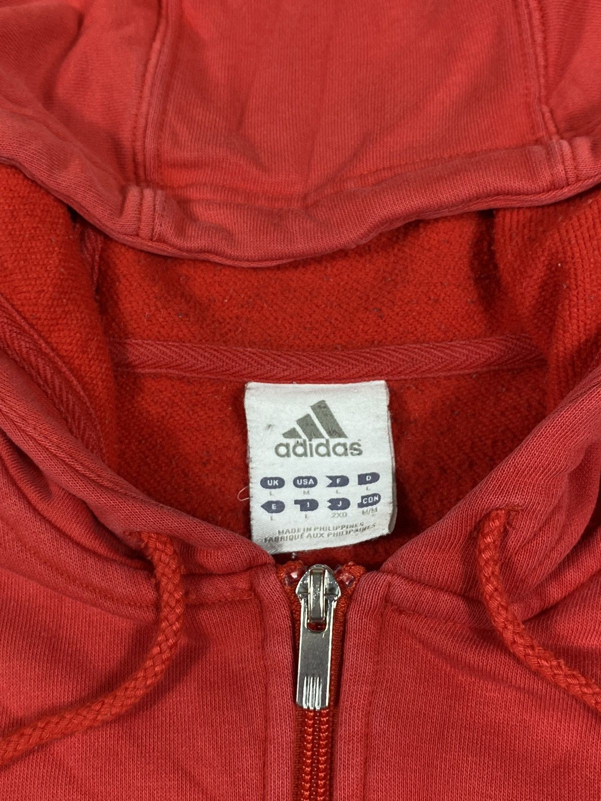 Adidas Vintage Y2K Adidas zip up hoodie Sun faded streetwear size L Size US L / EU 52-54 / 3 - 5 Thumbnail