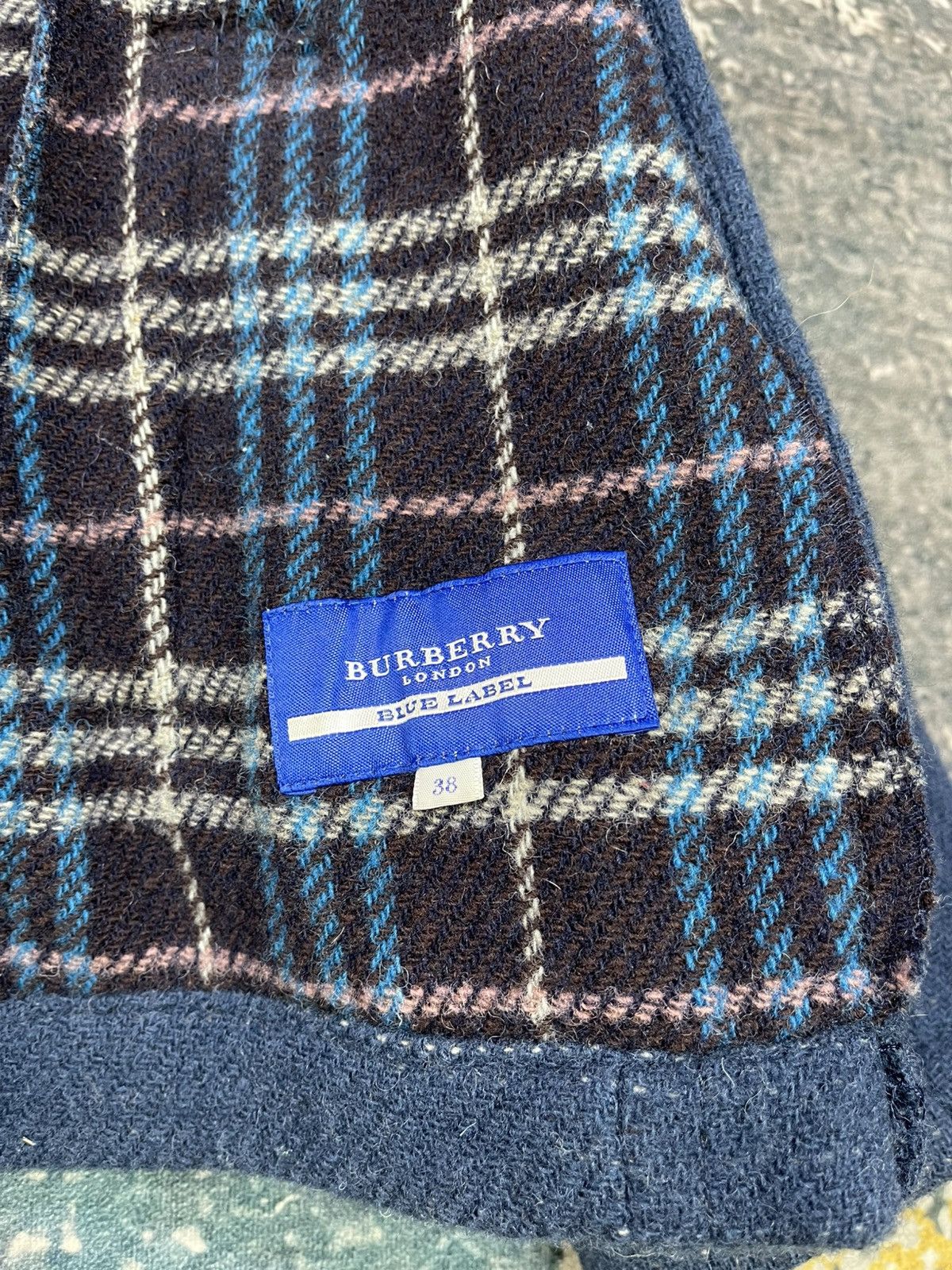 Burberry Burberry Blue Label Checked Double Breasted Peacoat Size XS / US 0-2 / IT 36-38 - 13 Thumbnail