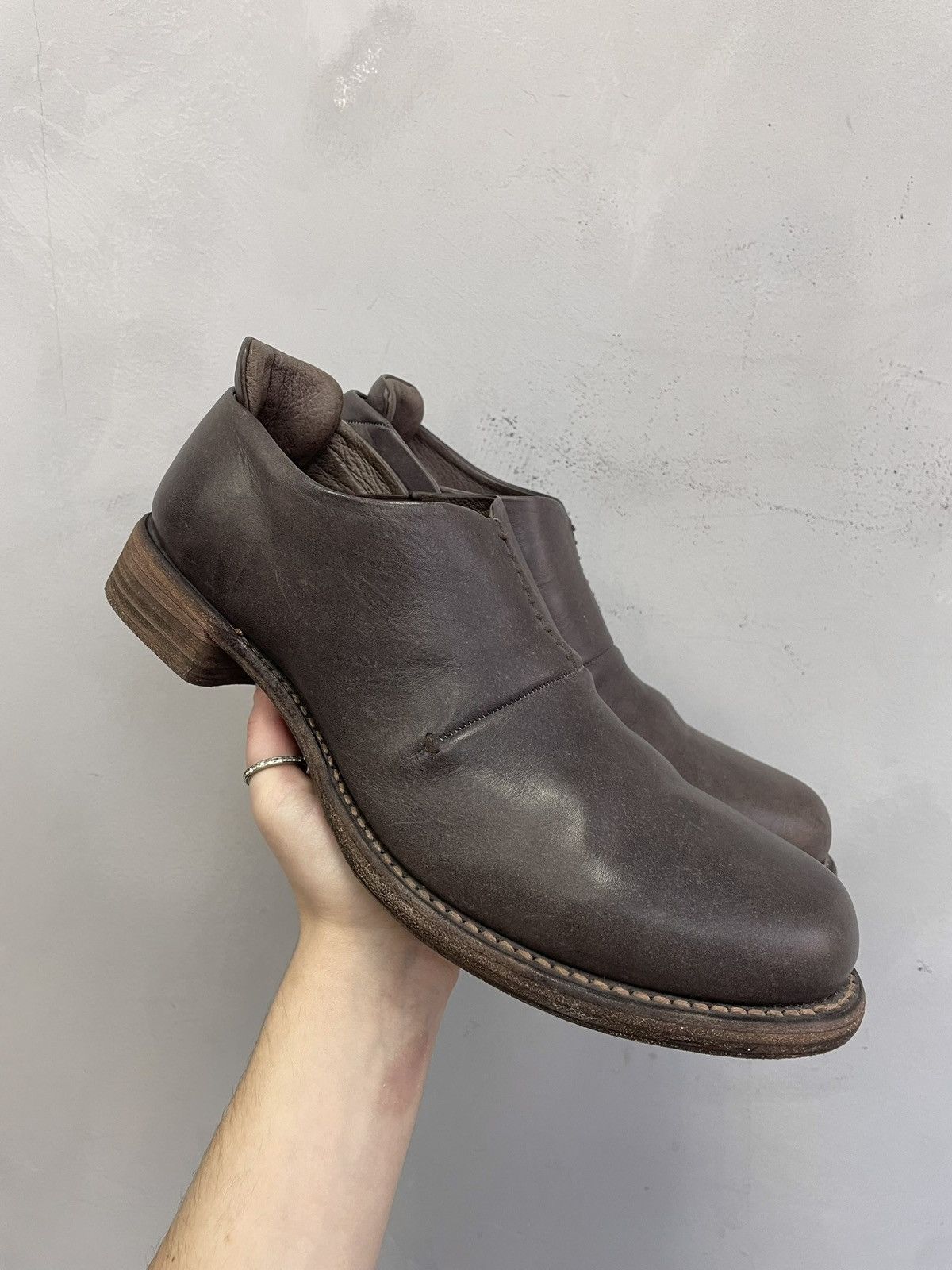 Devoa Devoa brown leather shoes avantgarde artisanal style Size US 8 / EU 41 - 2 Thumbnail