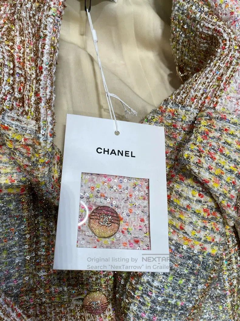 Chanel Chanel 24c sequin glitter diamond button jacket Size XXS / US 00 / IT 34 - 5 Thumbnail