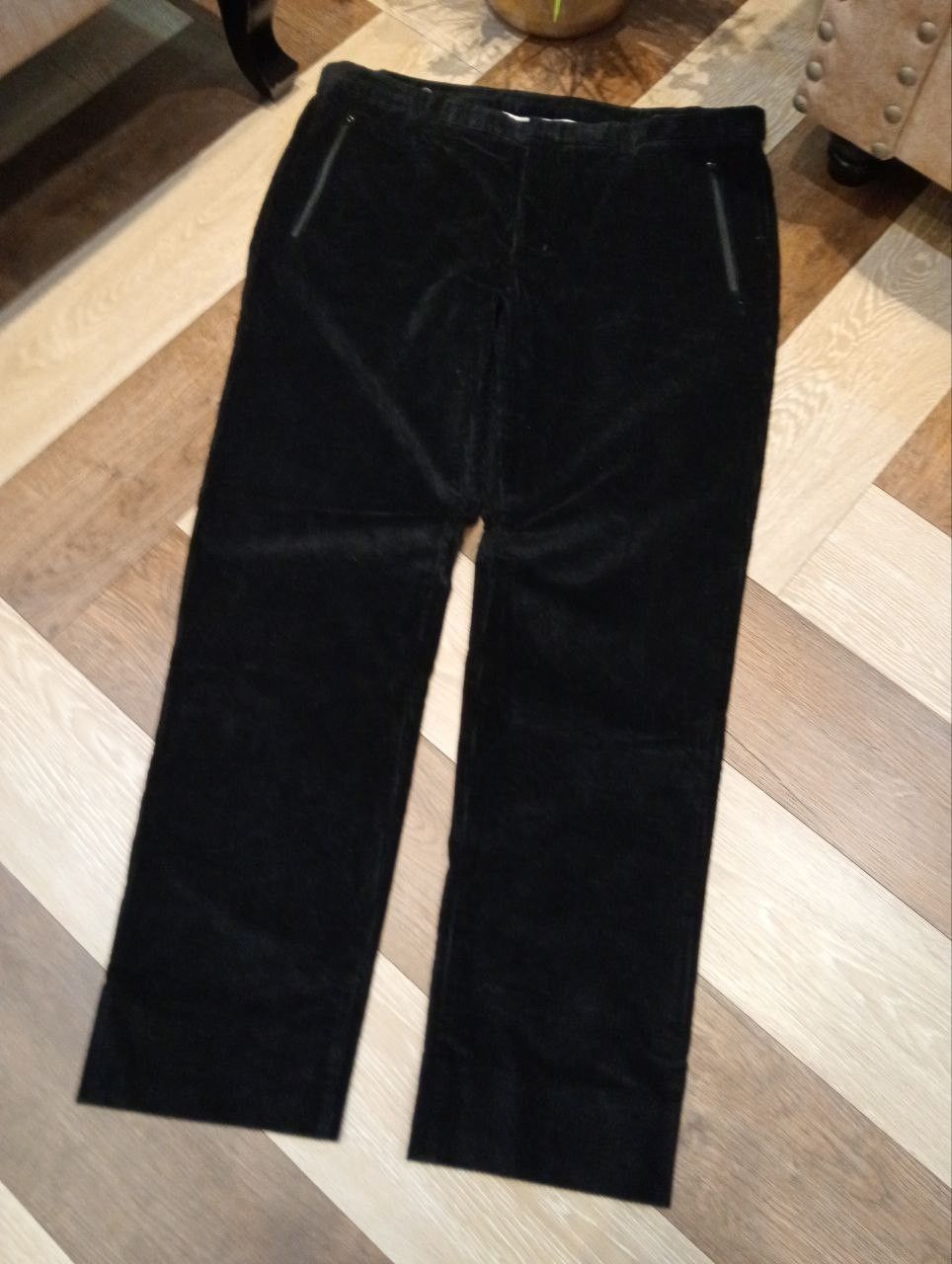 Emporio Armani EMPORIO ARMANI MATT LINE BLACK CORDUROY PANTS Size US 38 / EU 54 - 2 Thumbnail