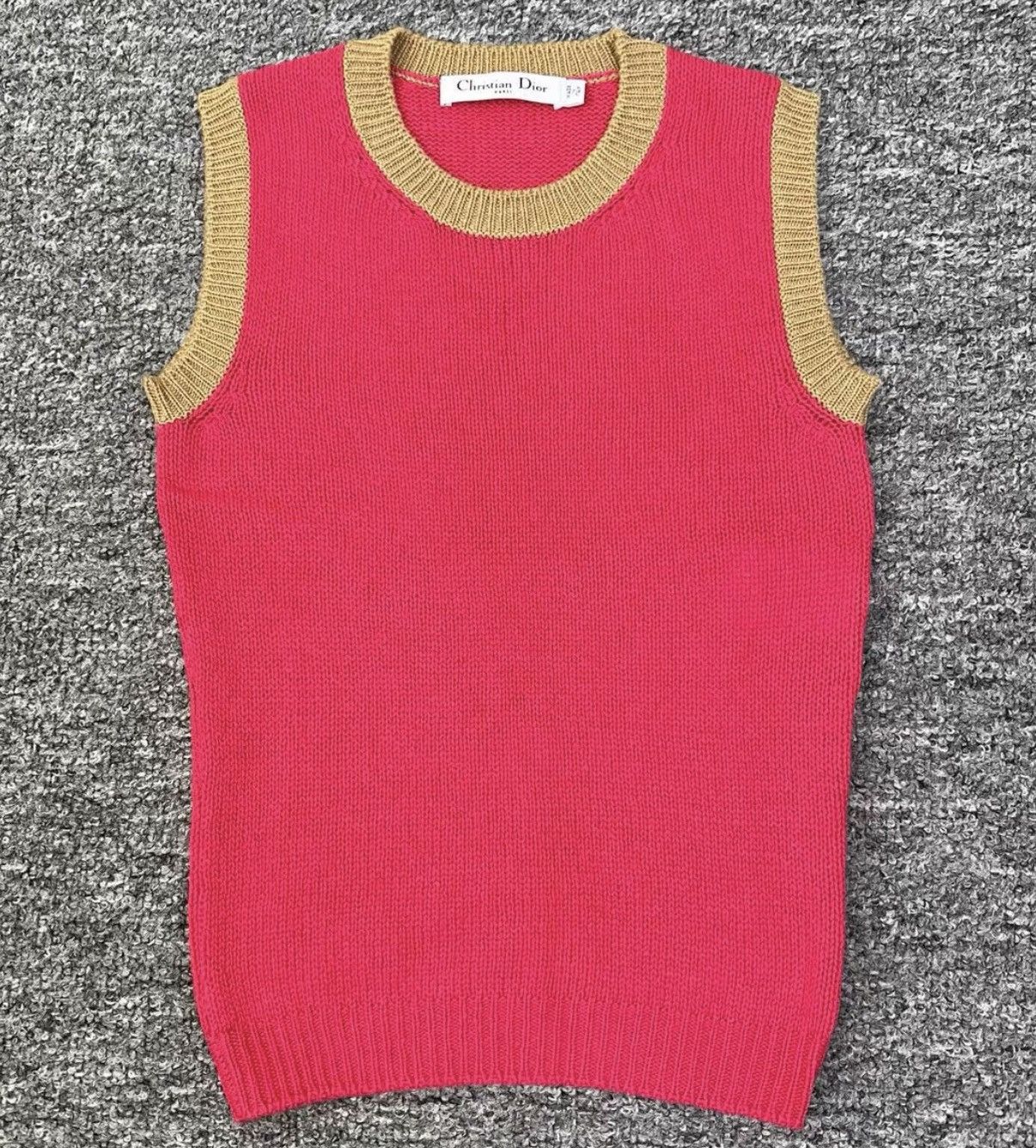 Dior Dior Color Block Knit Vest K12 Size XS / US 0-2 / IT 36-38 - 1 Thumbnail