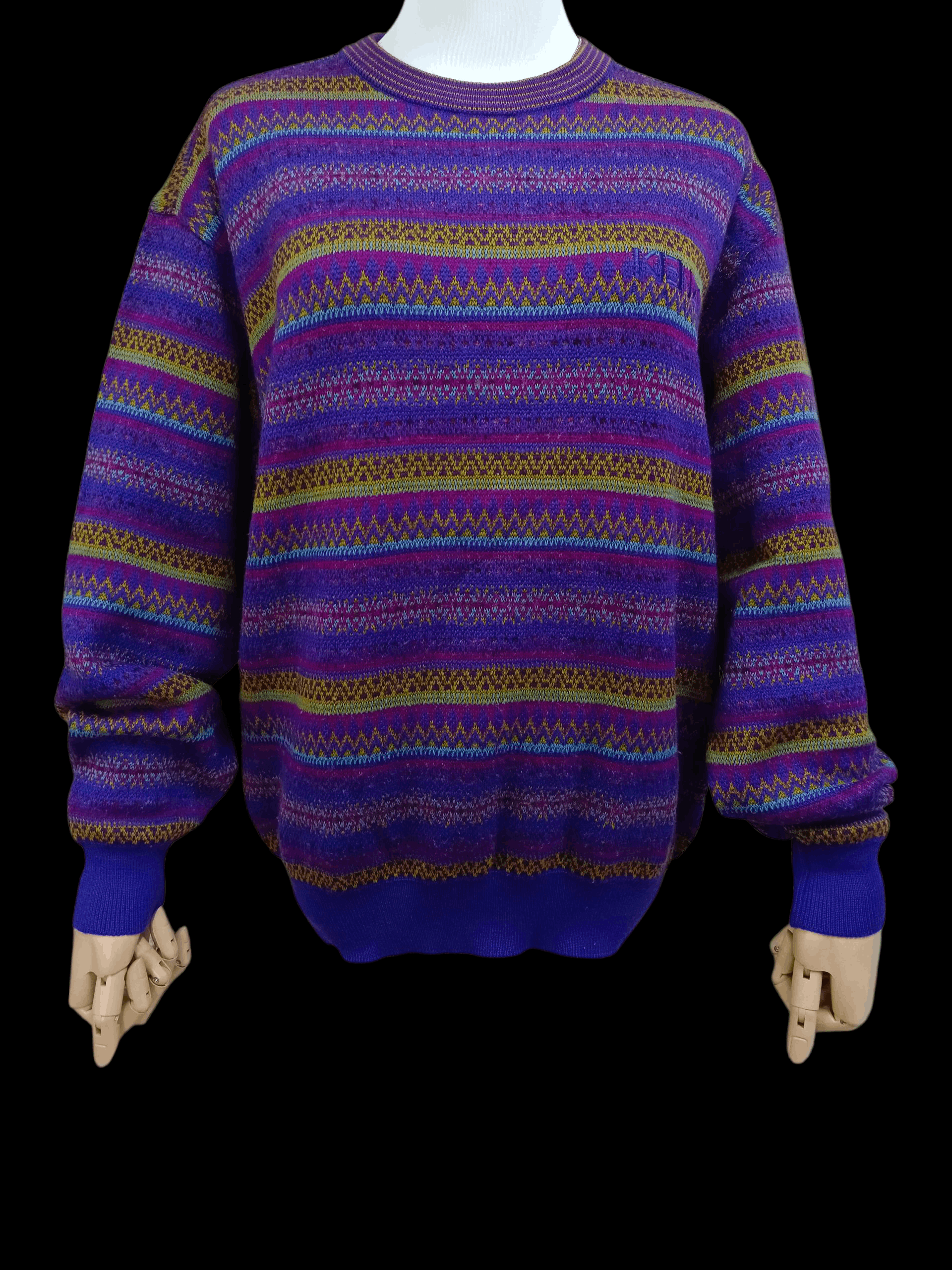 KENZO MULTICOLOUR KNIT SWEATSHIRT