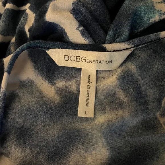 BCBGeneration BCBGeneration Blue Tie-Dye Print Jumpsuit Size L Size 30" / US 8 / IT 44 - 6 Thumbnail