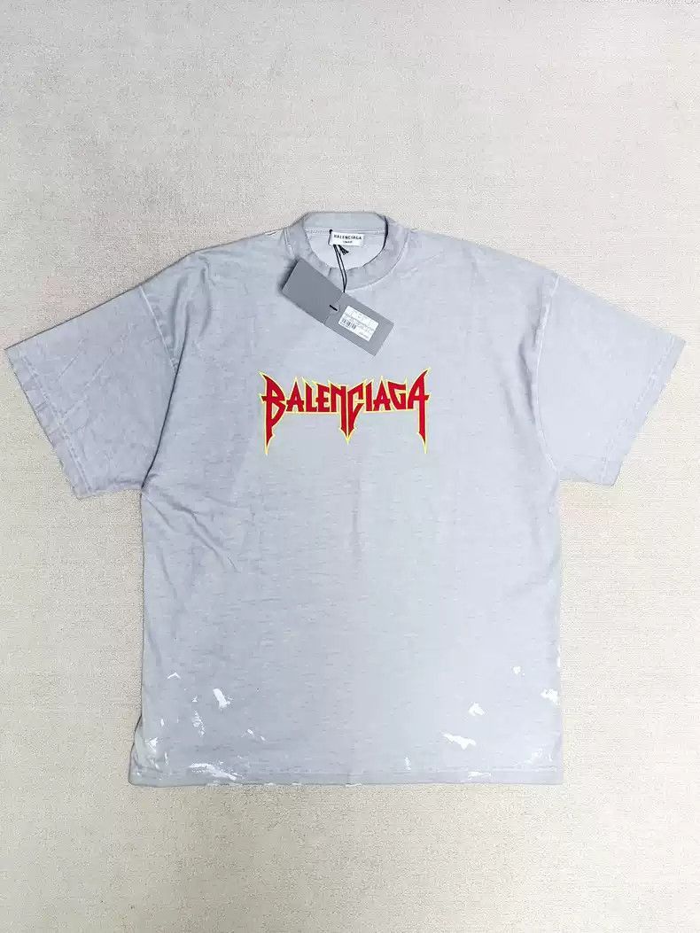 Balenciaga Balenciaga Balenciaga 22fw Flame Lightning Band Rock Destr Size US M / EU 48-50 / 2 - 1 Thumbnail