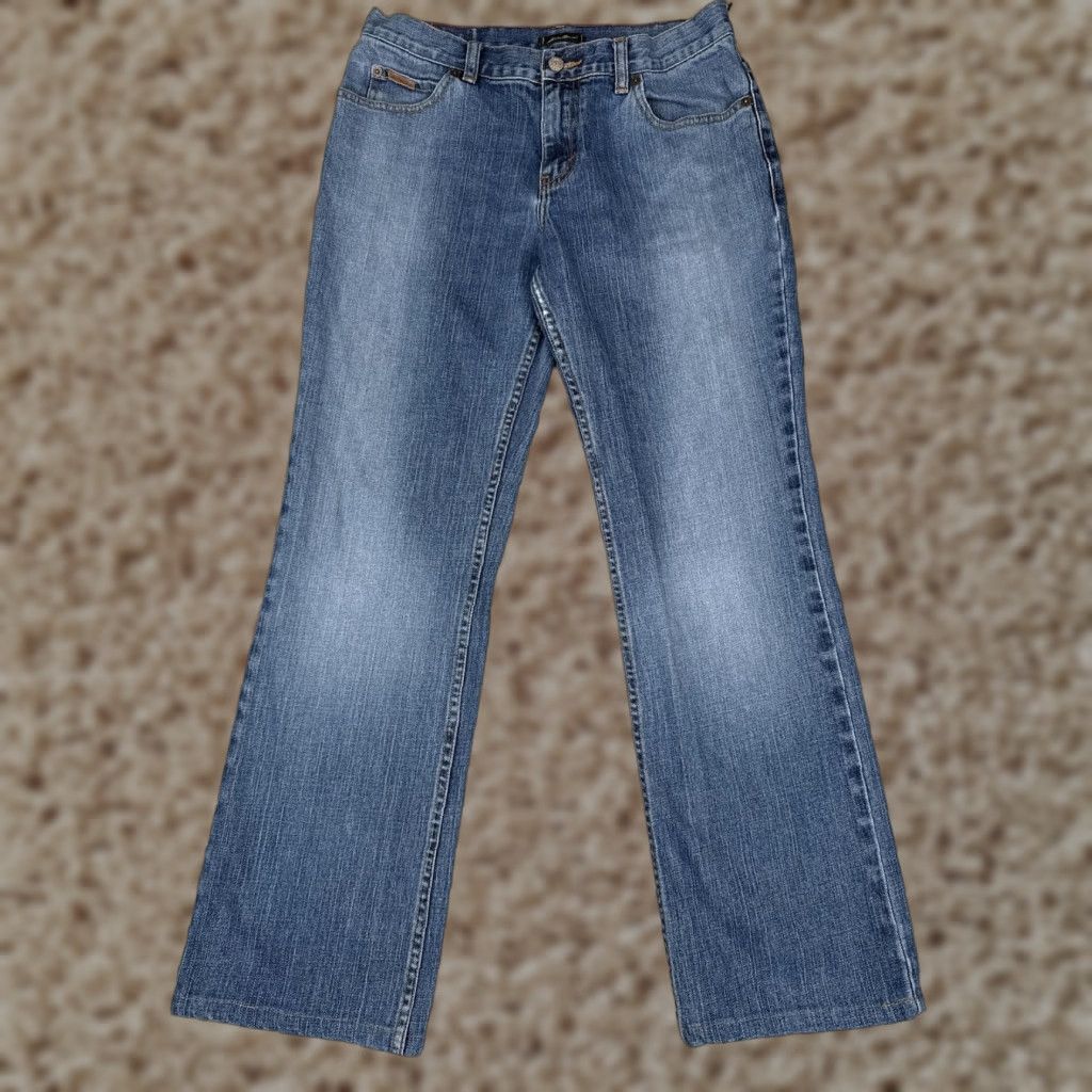Eddie Bauer VINTAGE No, Eddie Bauer Jeans Womens 8 Blue Straight Leg Mid Rise Stretch Denim Medium Wash Size 30" / US 8 / IT 44 - 1 Thumbnail