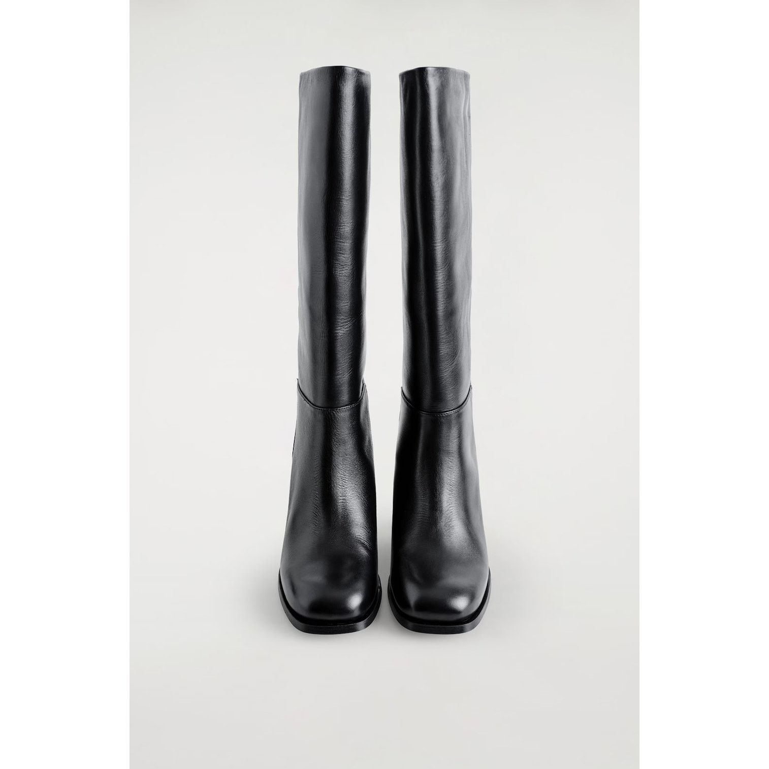 Cos COS Black Leather Knee High Boots EU 40 US 9 Size US 9 / IT 39 - 6 Thumbnail