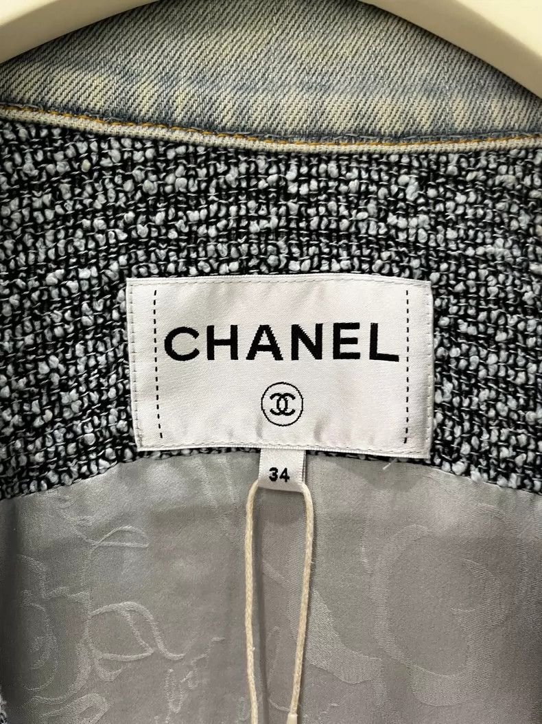 Chanel Chanel 18P denim tweed jacket Size XXS / US 00 / IT 34 - 4 Thumbnail