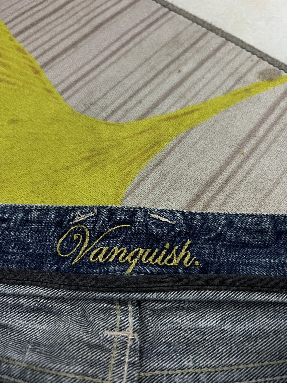 Japanese Brand 💥Flare💥Vanquish Distress Painted Flare Jean Very Rare Size US 30 / EU 46 - 14 Thumbnail