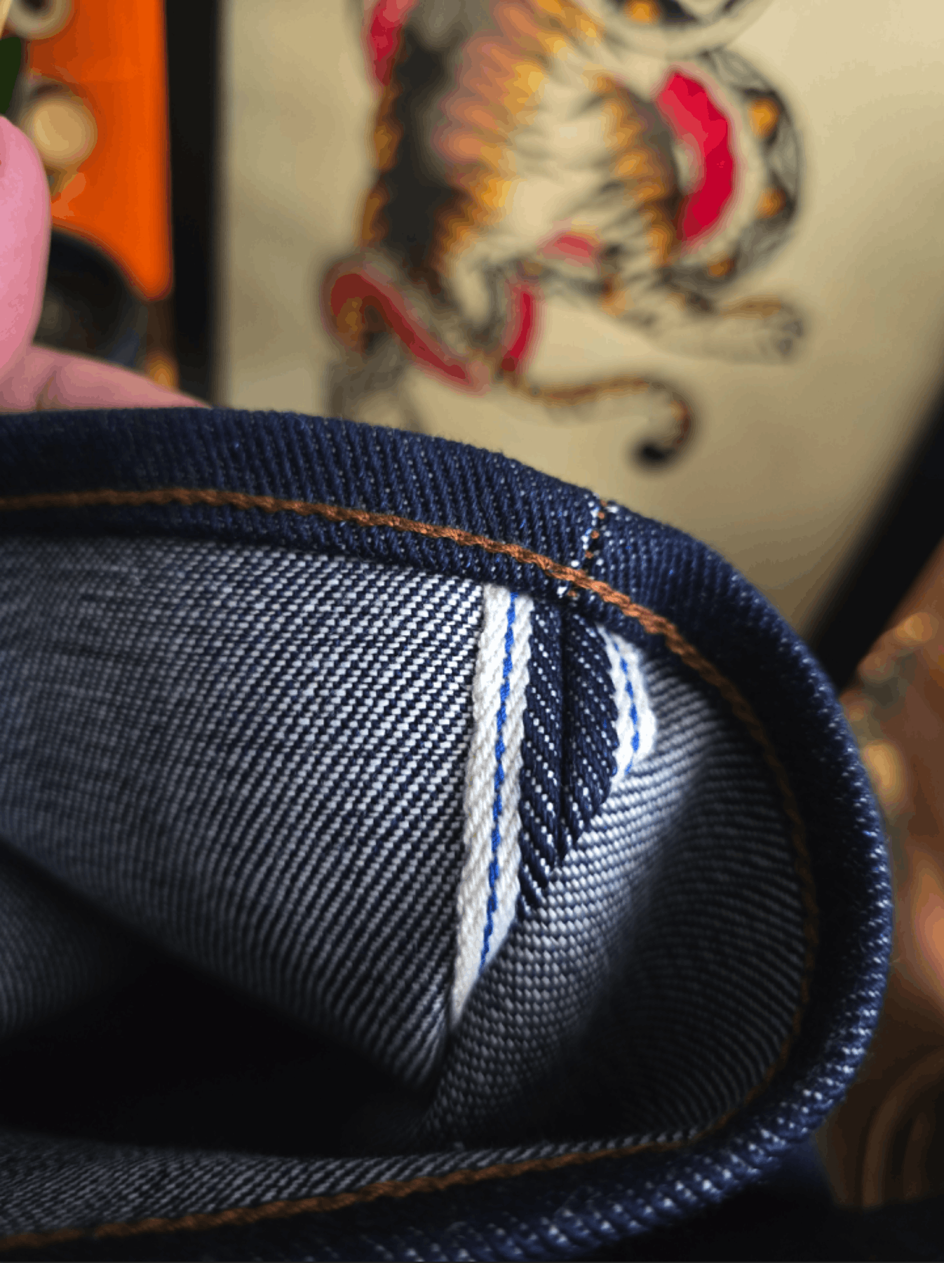 The Unbranded Brand UB221 Tapered Fit 21oz Indigo Selvedge Size US 32 / EU 48 - 2 Thumbnail