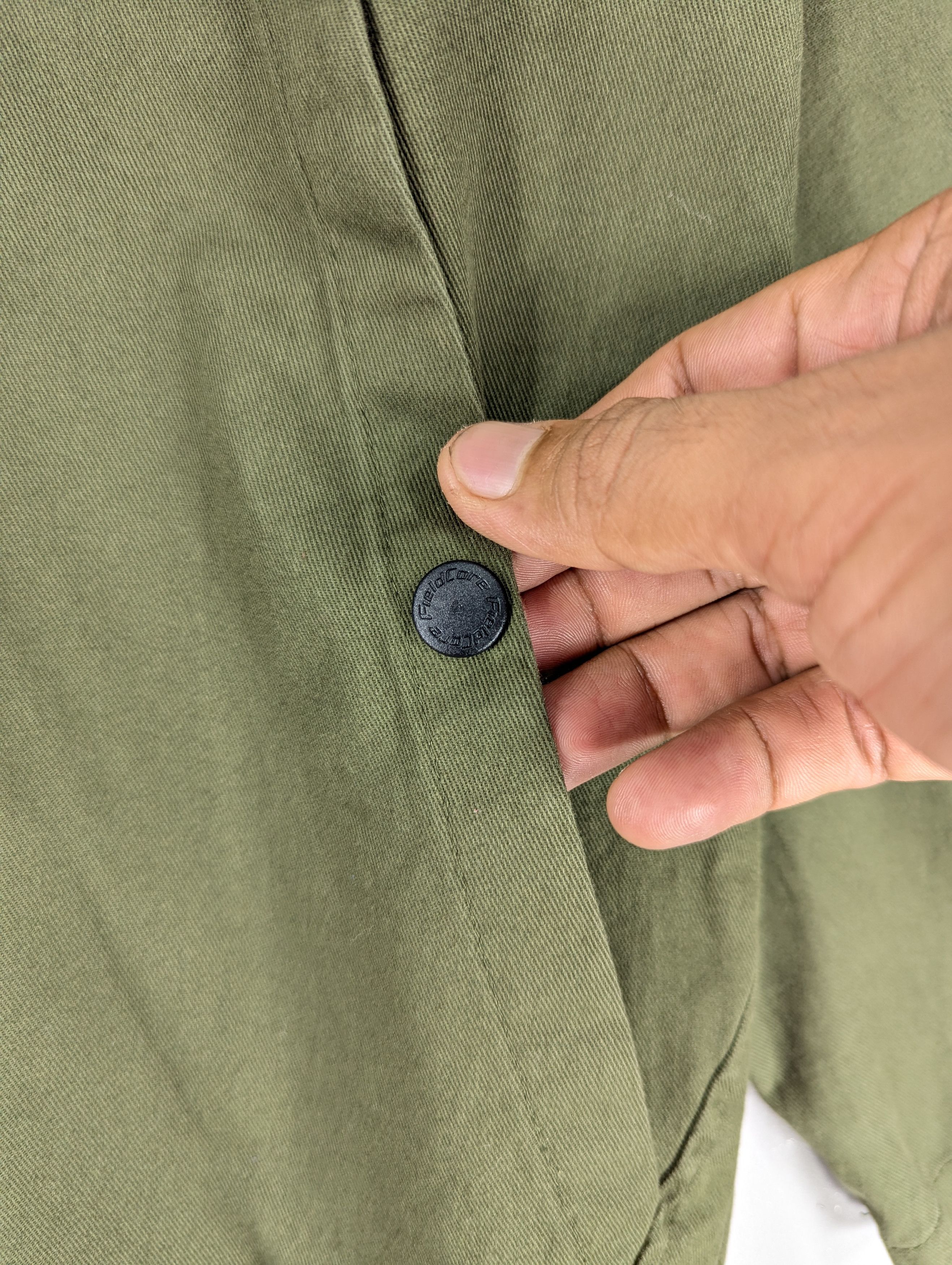 Japanese Brand Fieldcore Green Army Anorak Halfzipper Hoodie Jacket Size US L / EU 52-54 / 3 - 8 Thumbnail
