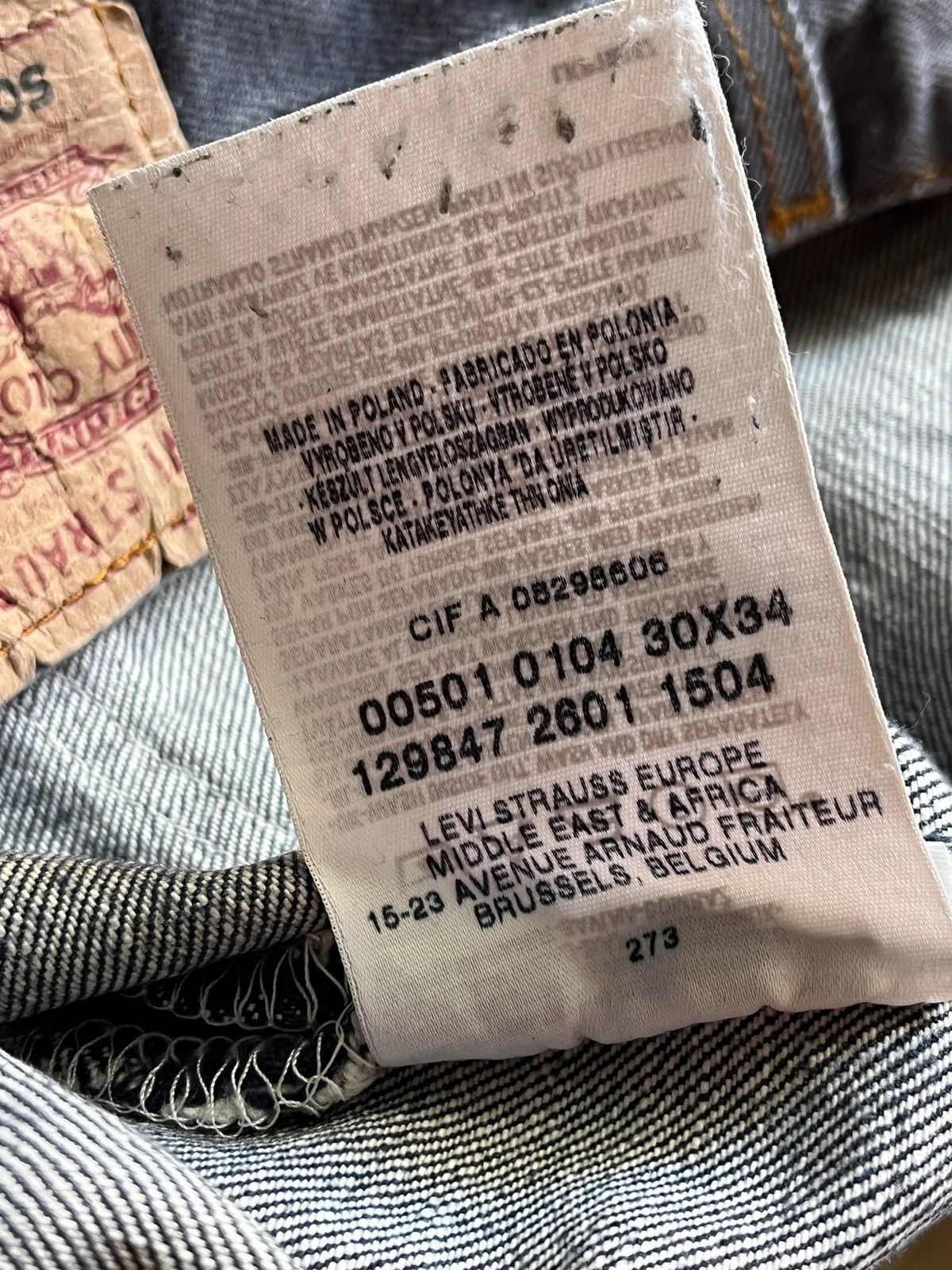 Levi's Levi’s 2004 Narural Distressed Grey Jeans Denim Rare Size US 30 / EU 46 - 12 Thumbnail