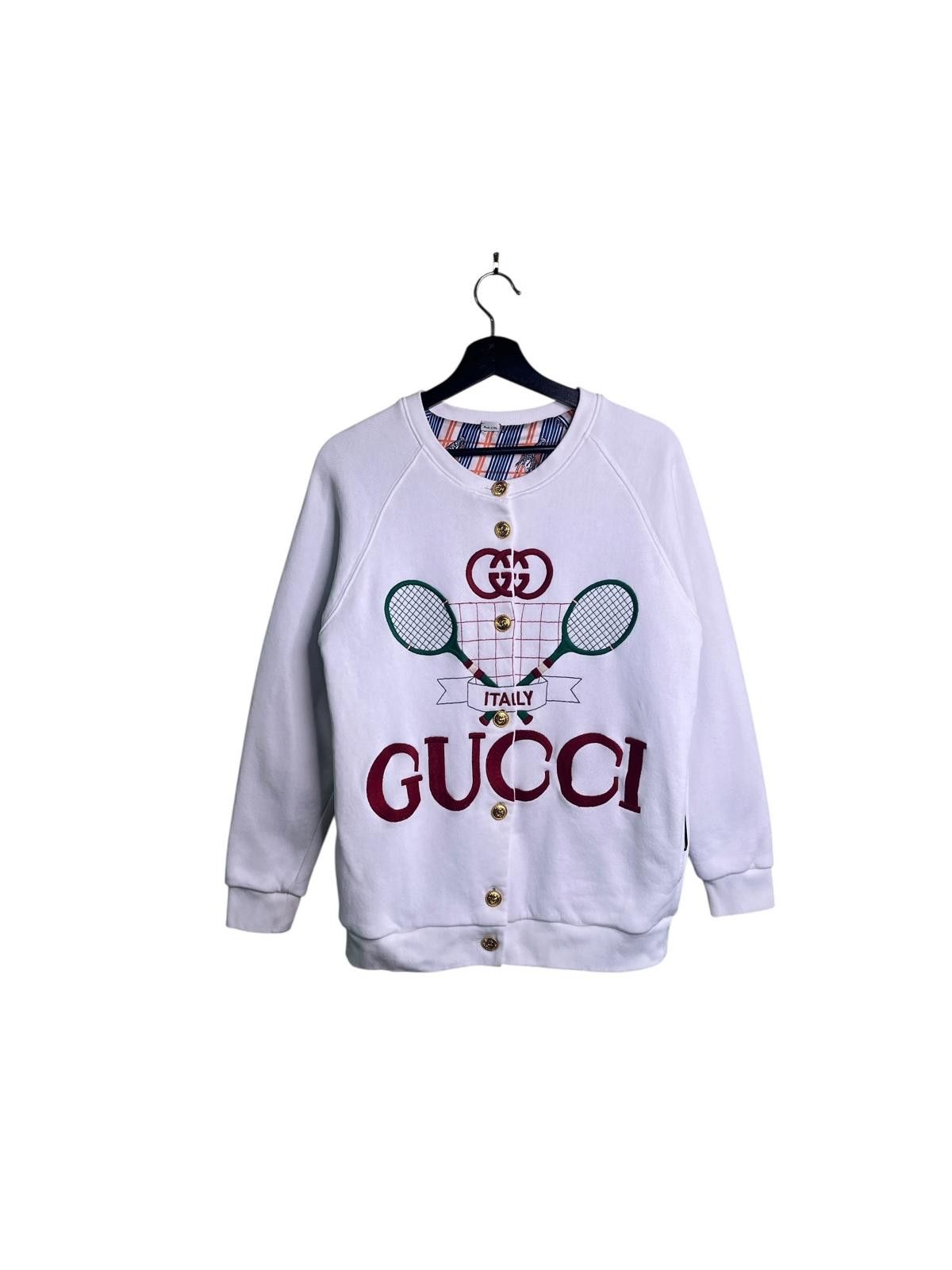 Gucci Gucci Tennis Logo Reversible Sweatshirt Jacket Silk Lining Size XS / US 0-2 / IT 36-38 - 1 Thumbnail