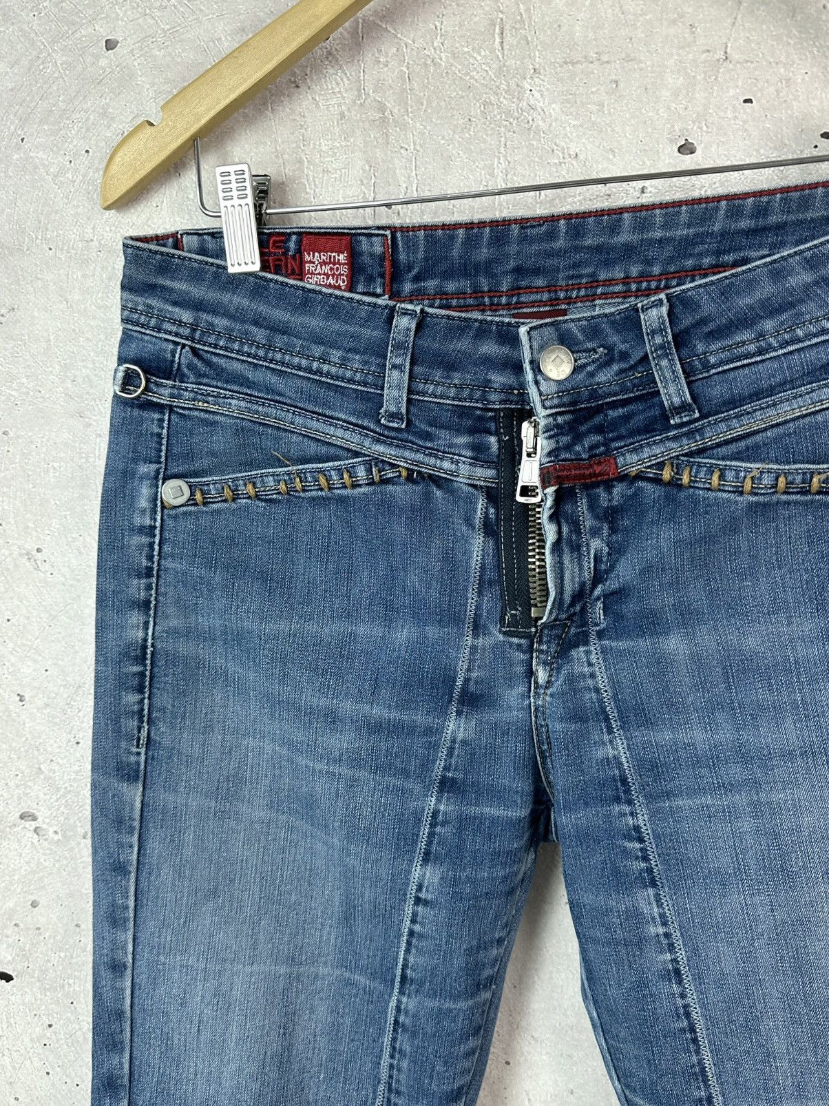 Marithe + Francois Girbaud Marithe Francois Girbaud Embroidered Metal Buttons Jeans Size 32" / US 10 / IT 46 - 4 Thumbnail