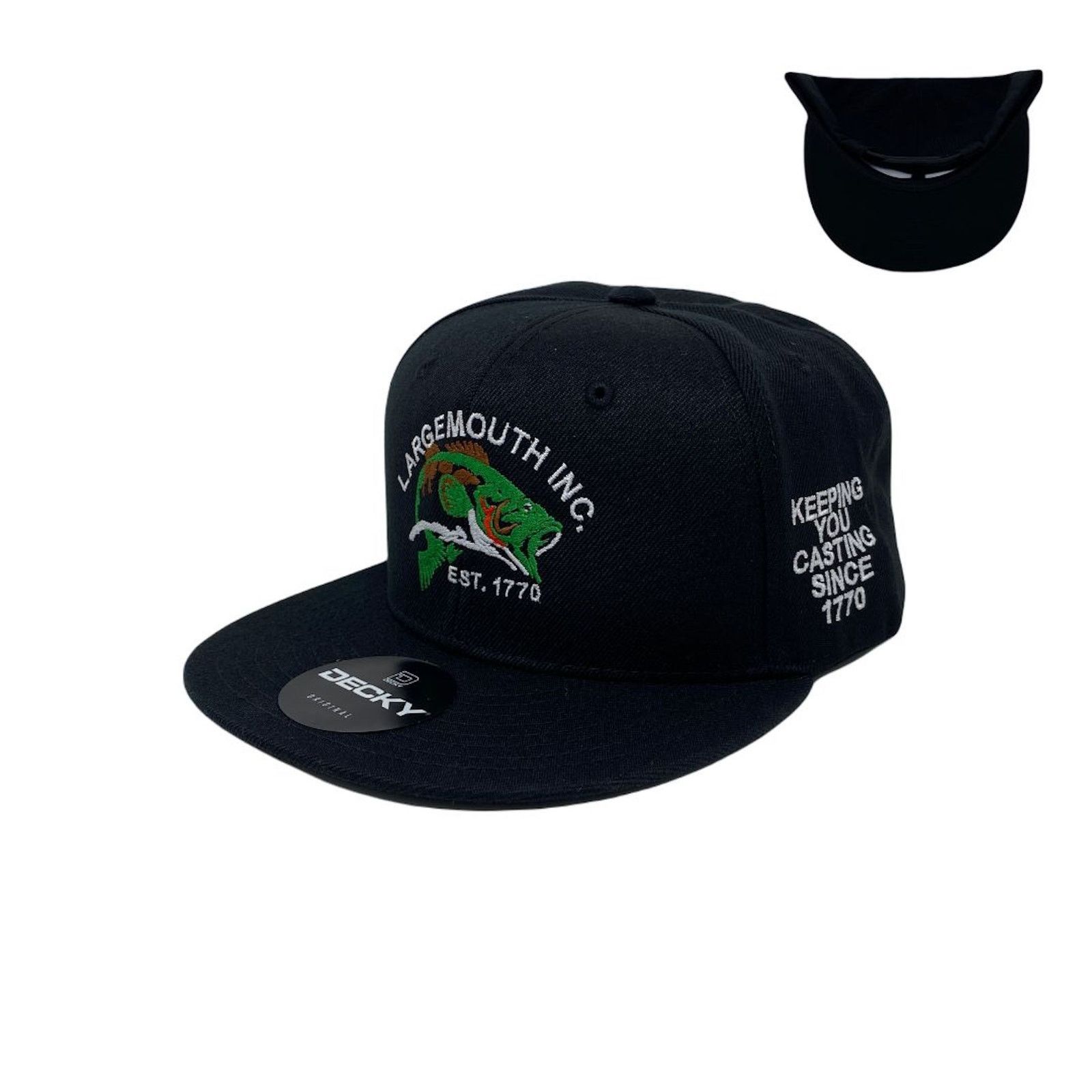 Other Largemouth Bass Lunker Toad Hog Snapback Hat All Black Size ONE SIZE - 1 Thumbnail