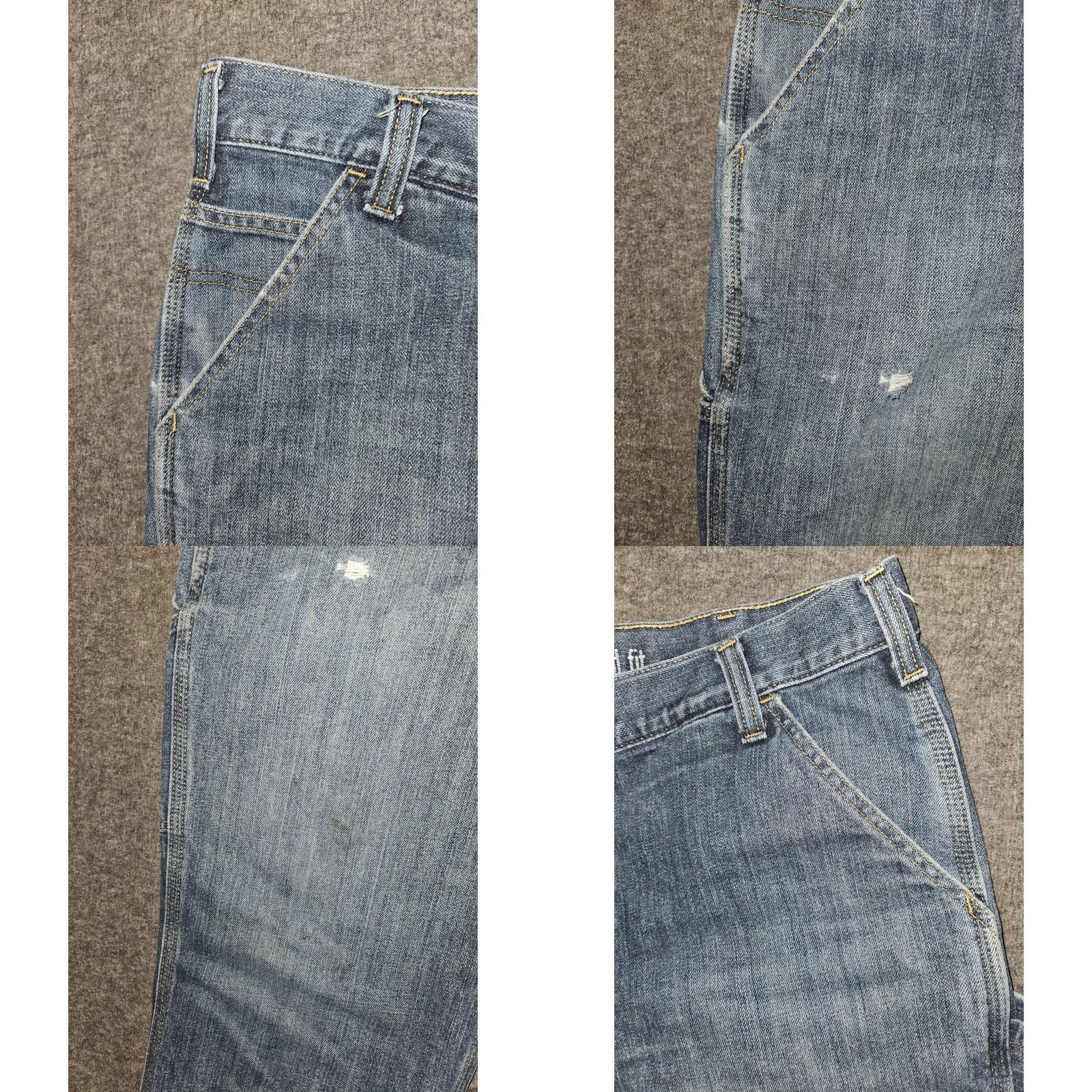 Carhartt Carhartt Jeans Men 36x31 Distressed Blue Carpenter Denim Straight Relaxed Mid Rise 90s USA Logo Size US 36 / EU 52 - 8 Thumbnail