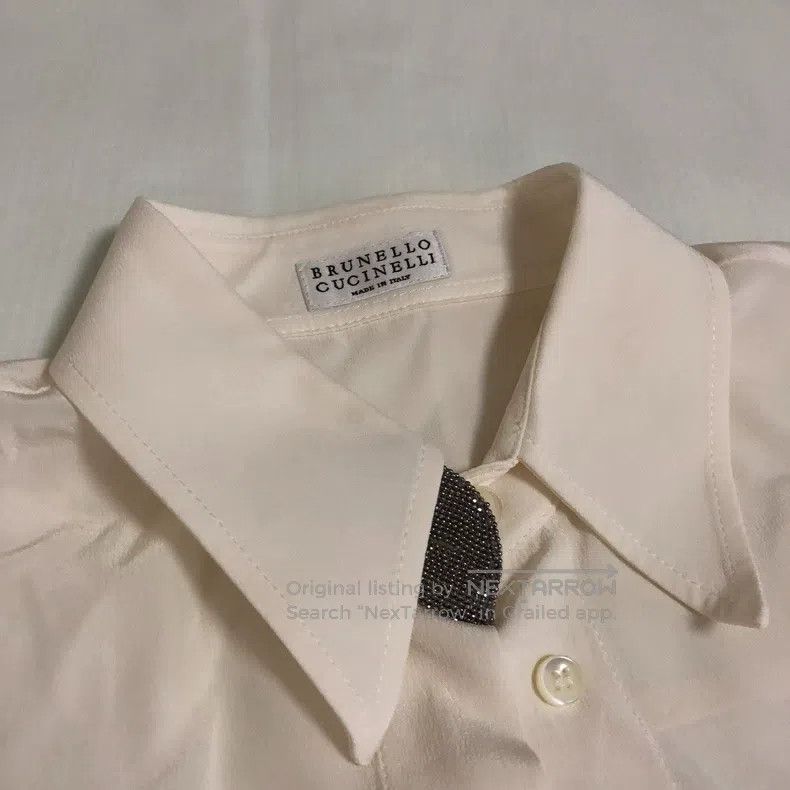 Brunello Cucinelli Brunello Cucinelli Short Sleeve Shirt Size XS / US 0-2 / IT 36-38 - 2 Thumbnail