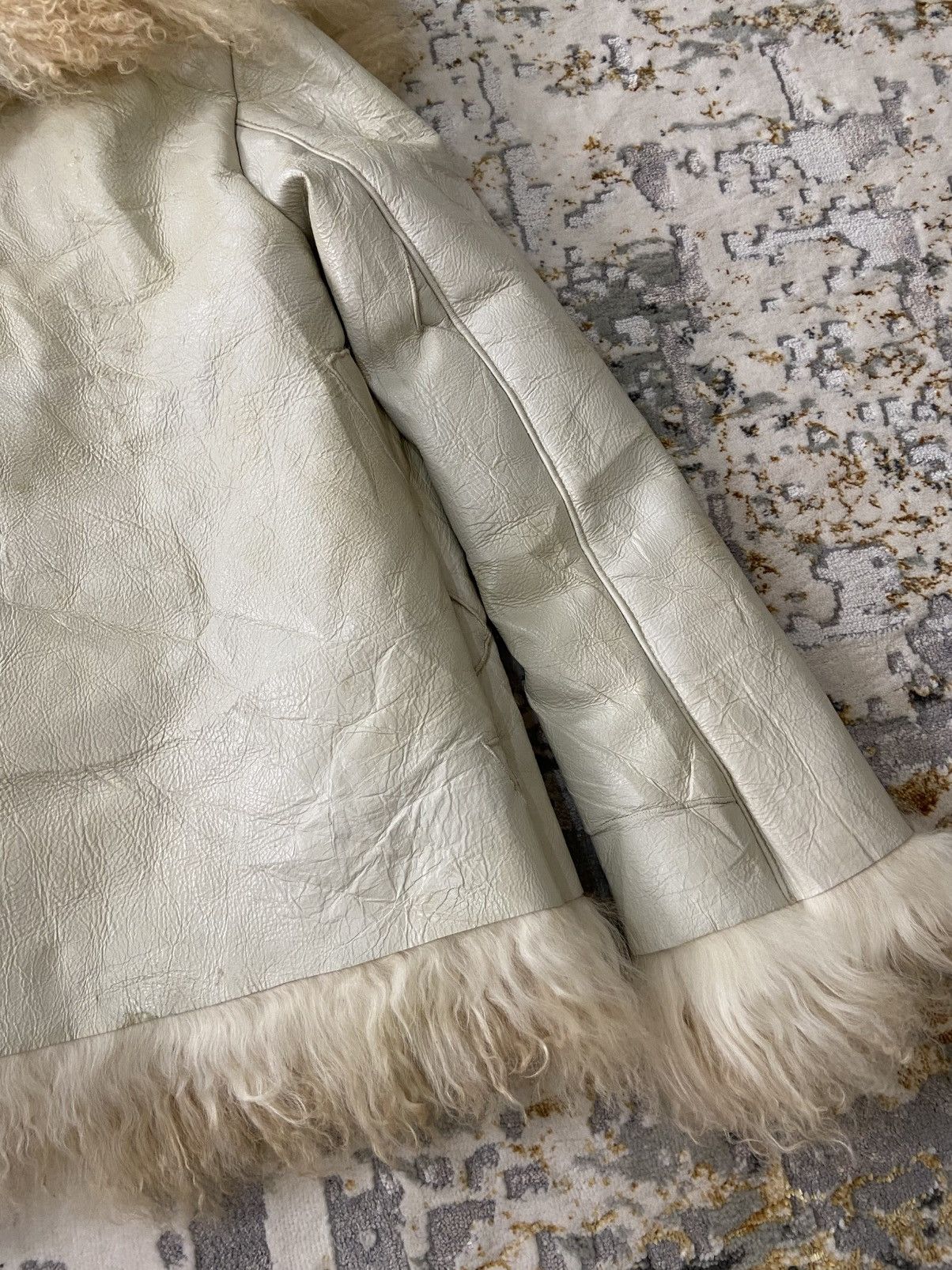 Leather VINTAGE JINES TIBETAN LAMB SHEARLING JACKET Size XS / US 0-2 / IT 36-38 - 13 Thumbnail