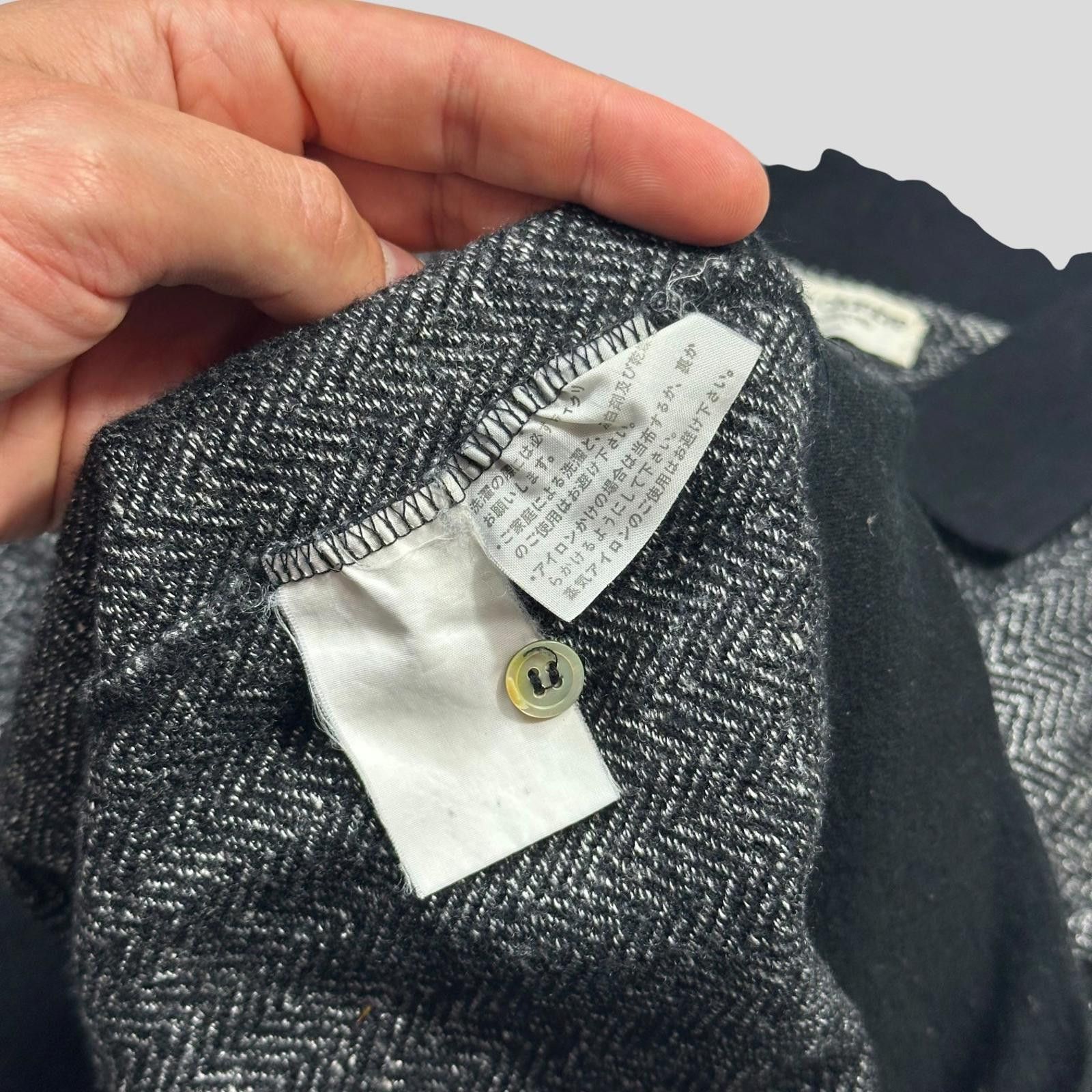Comme des Garcons CDG 80’s Robe de Chambre Herringone Collared Knit - S Size US S / EU 44-46 / 1 - 4 Thumbnail