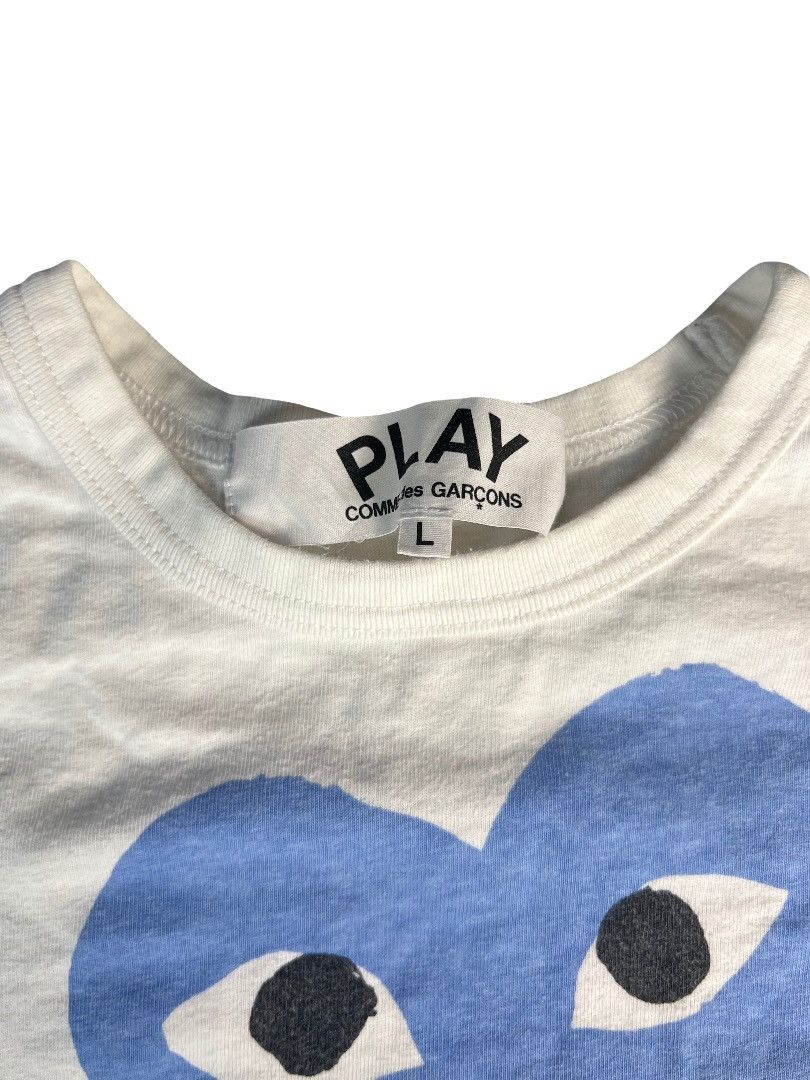 Comme des Garcons Comme des Garçons PLAY Heart T-Shirt (Blue/Red) – Size L Size US L / EU 52-54 / 3 - 2 Thumbnail