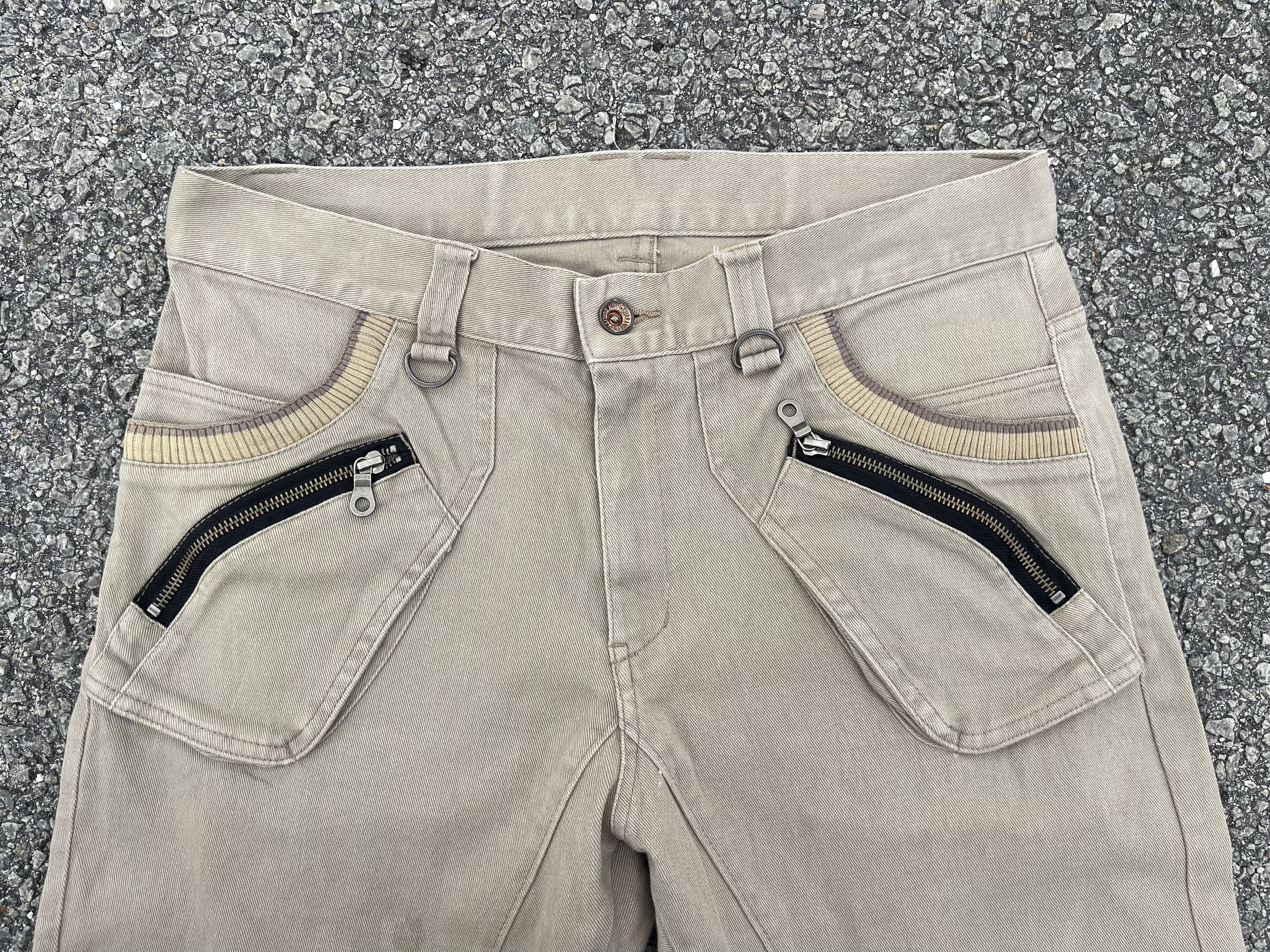 Beauty Beast × Hysteric Glamour × PPFM Vtg PPFM Curved Long Leg Beige Colour Slim Fit Travis Scott Size US 33 - 4 Thumbnail