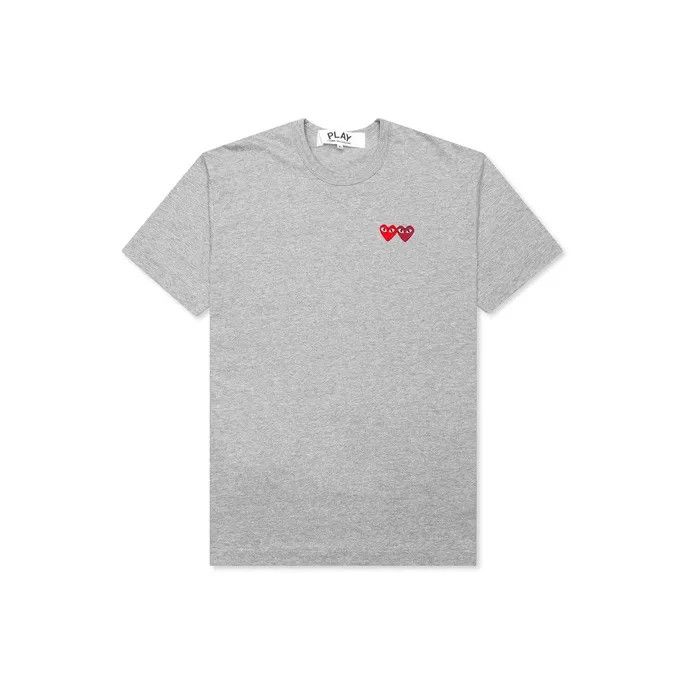 Comme des Garcons PLAY Comme des Garçons Play Gray Short Sleeve T-Shirt 0079 Size US M / EU 48-50 / 2 - 1 Thumbnail